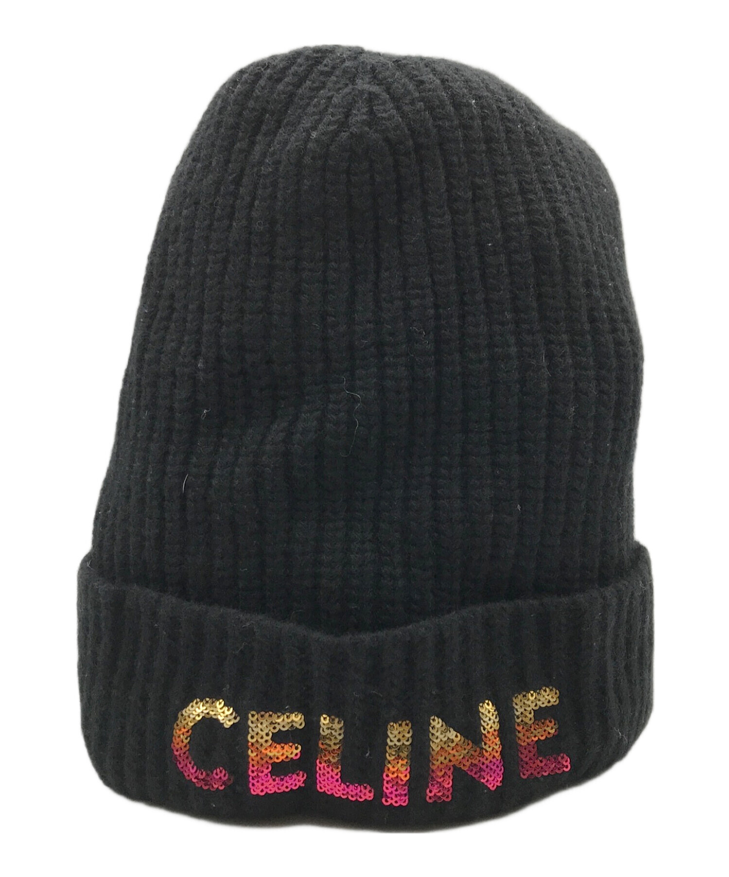 中古・古着通販】CELINE (セリーヌ) エンブロイダリーニットキャップ