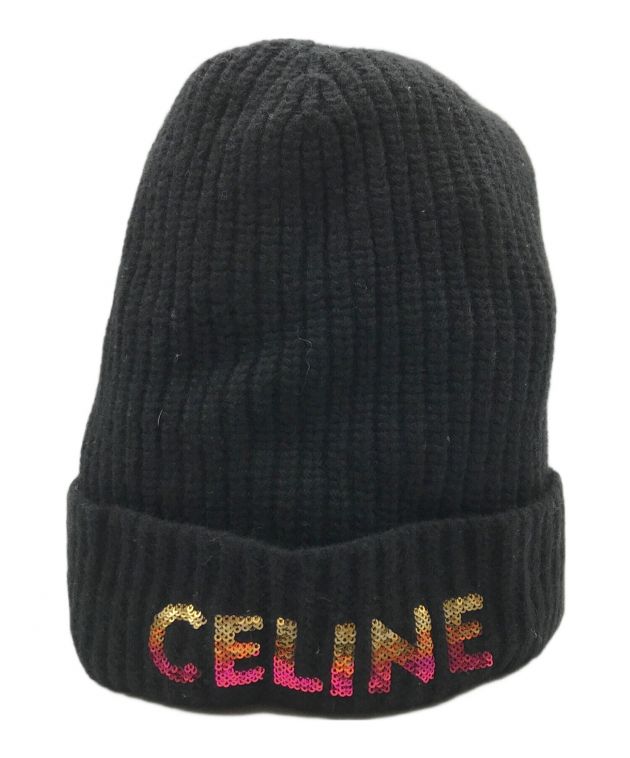 CELINE エンブロイダリー ロゴ ニット帽 CELINE】セリーヌ『ロゴ エンブロイダリー ニット帽 sizeTU』2A25R535Q