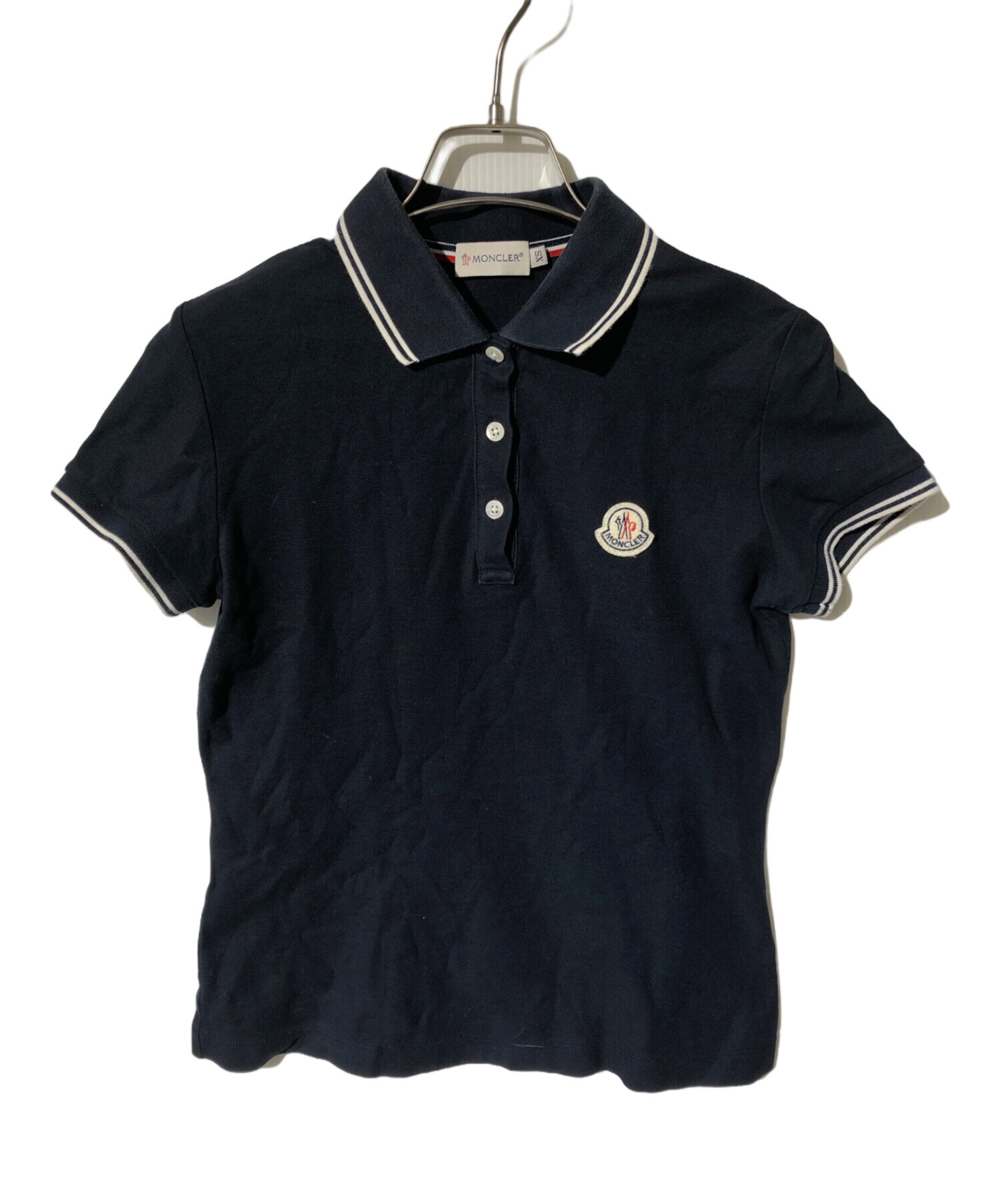 中古・古着通販】MONCLER (モンクレール) ポロシャツ ネイビー サイズ 