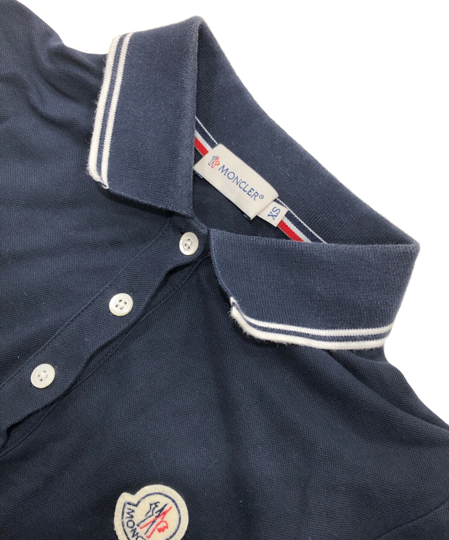 中古・古着通販】MONCLER (モンクレール) ポロシャツ ネイビー サイズ 