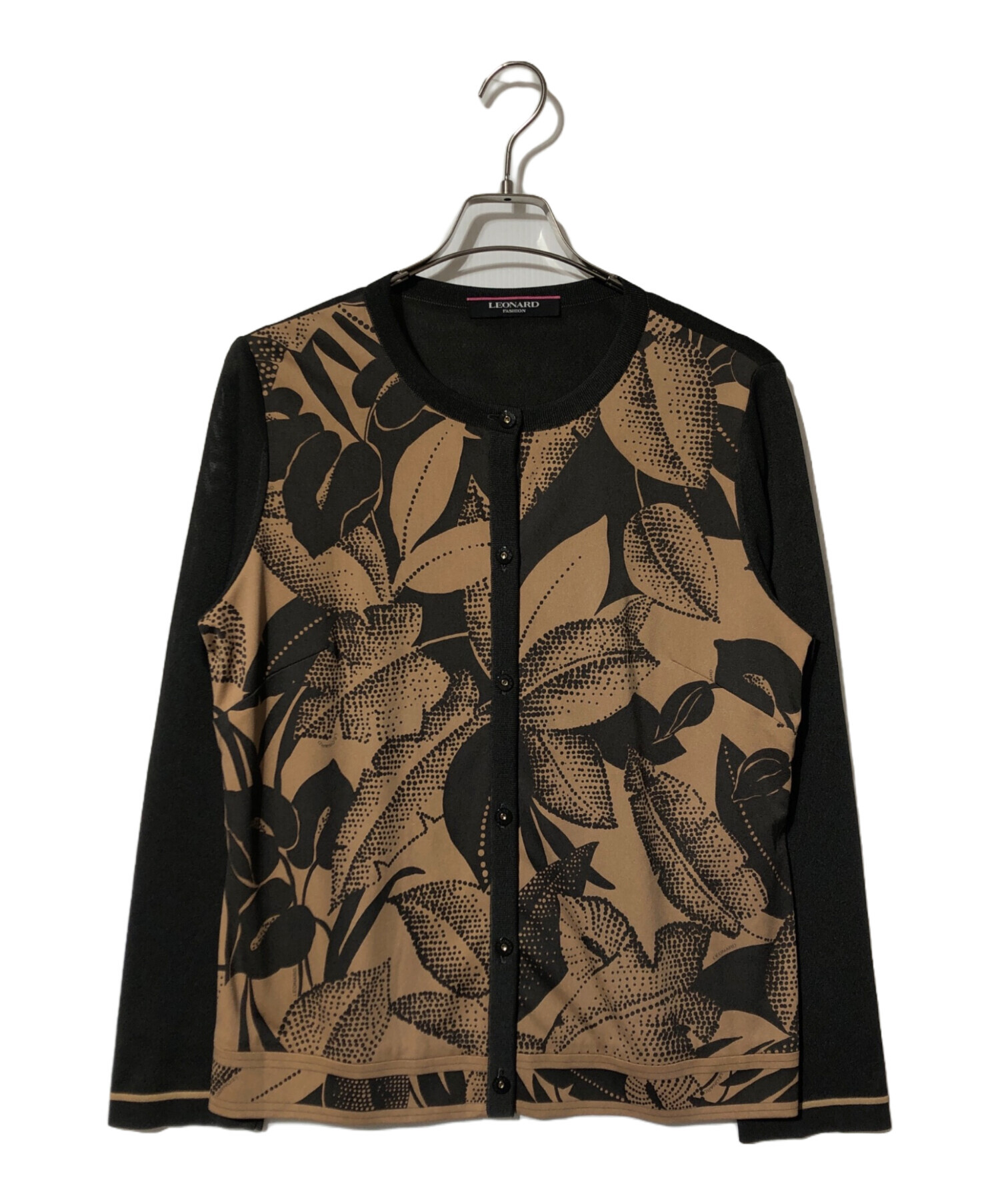 レオナール　カンカン素材　長袖　カーディガン　L 中古・古着通販】LEONARD (レオナール) カンカン素材