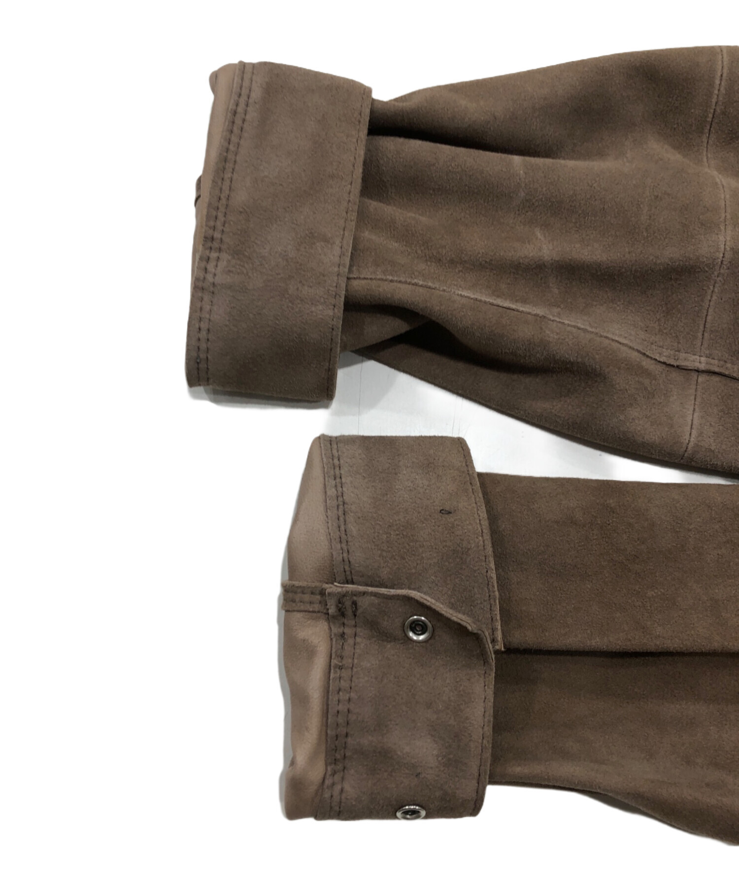 中古・古着通販】YOKE (ヨーク) SUEDE OUT-OFF SHIRTS JACKET ブラウン