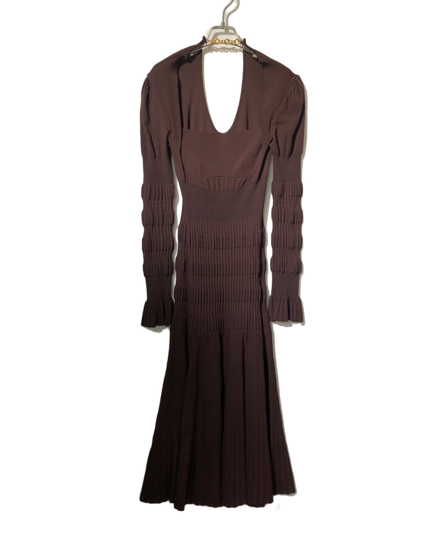 中古・古着通販】FETICO (フェティコ) STRIPE KNIT MIDI DRESS 中古・古着通販】FETICO (フェティコ) STRIPE KNIT MIDI DRESS