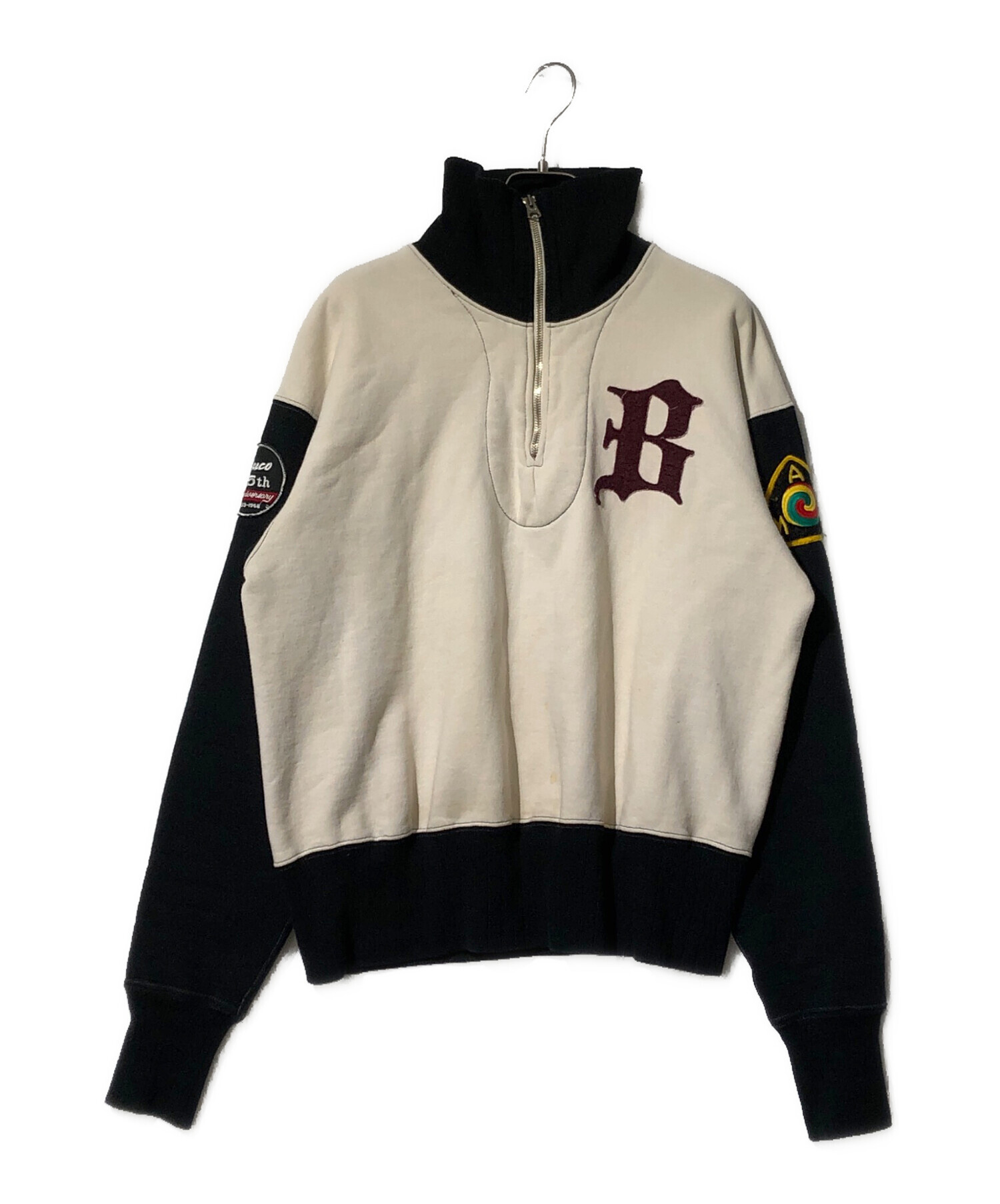 中古・古着通販】Buco (ブコ) ハーフジップスウェット アイボリー 