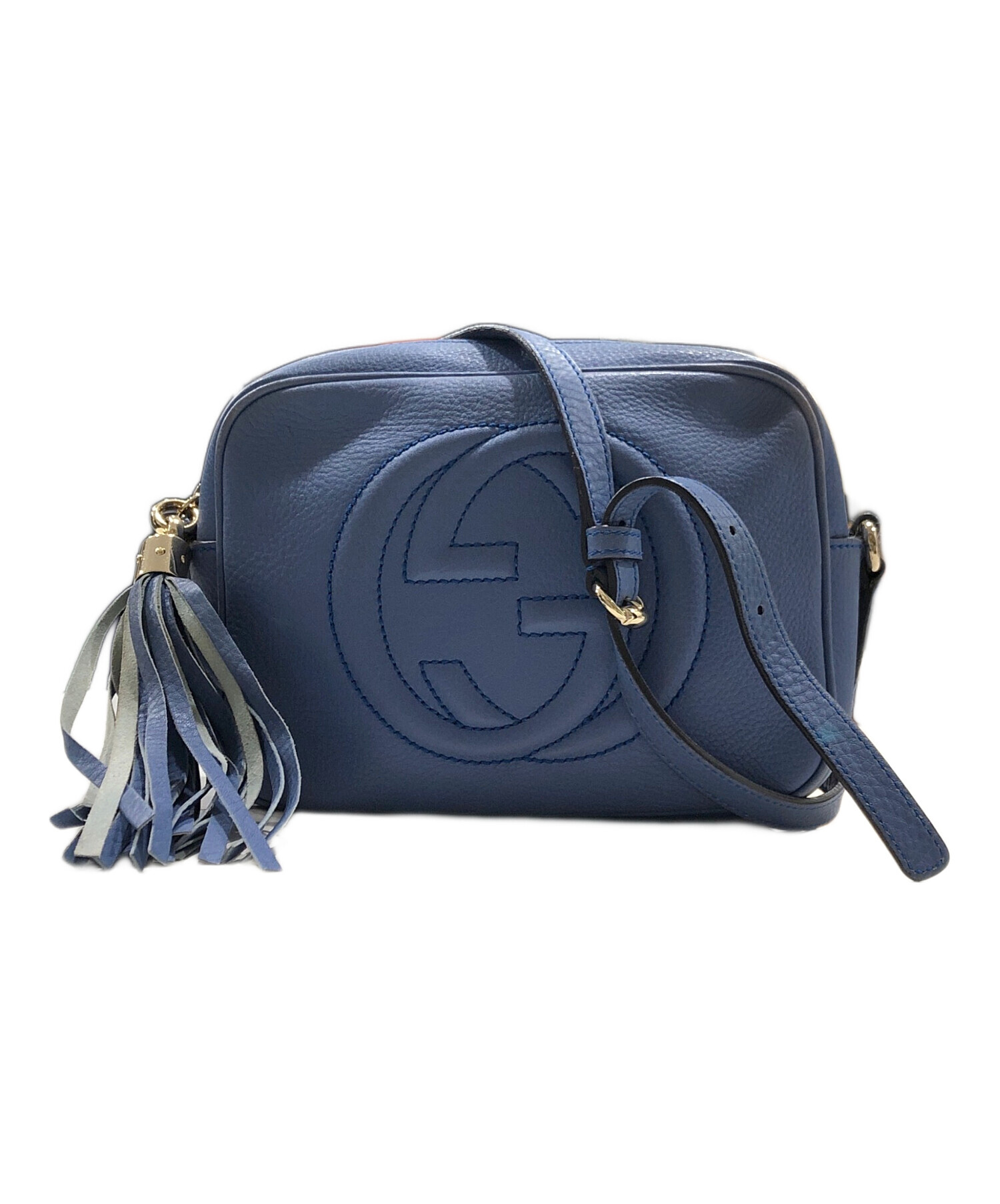 中古・古着通販】GUCCI (グッチ) ソーホー ショルダーバッグ ブルー 