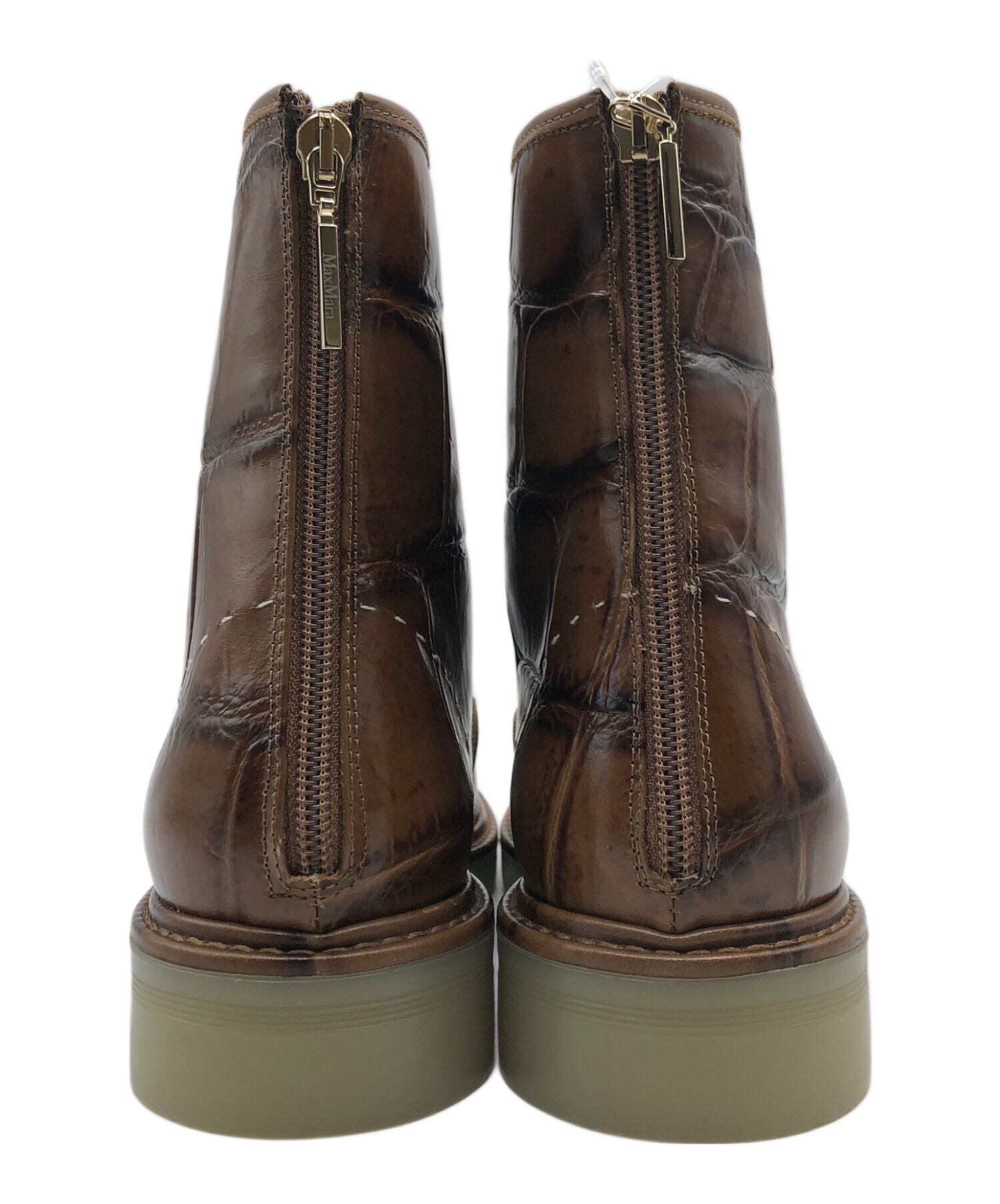 MaxMara レディース　レアブーツ 中古・古着通販】MaxMara (マックスマーラ) カーフレザー コンバット