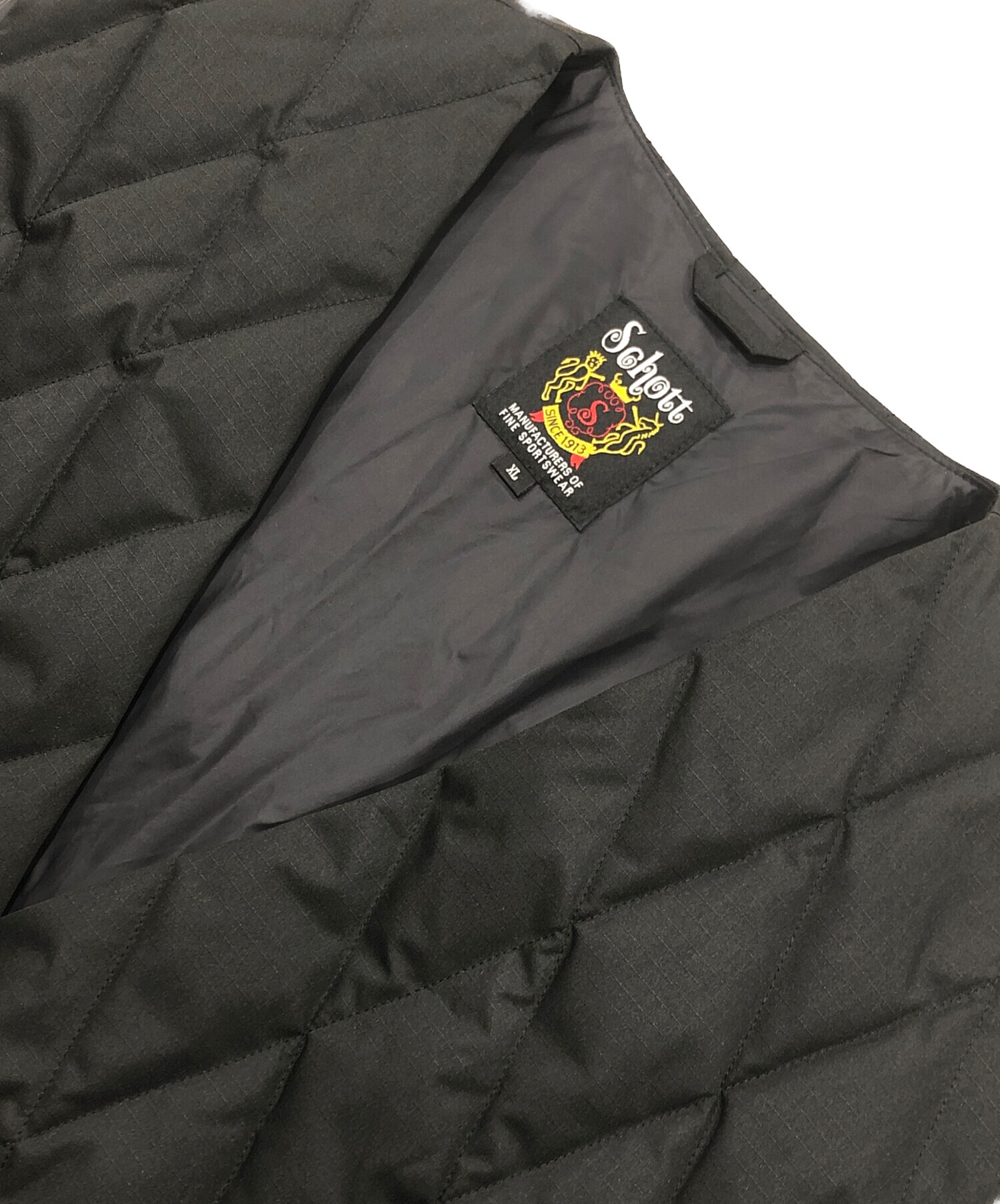 新品未使用 Schott x TAION Mサイズ キルティングベスト ブラック インポート＆その他ブランド,Schott | ろーぐす オンライン