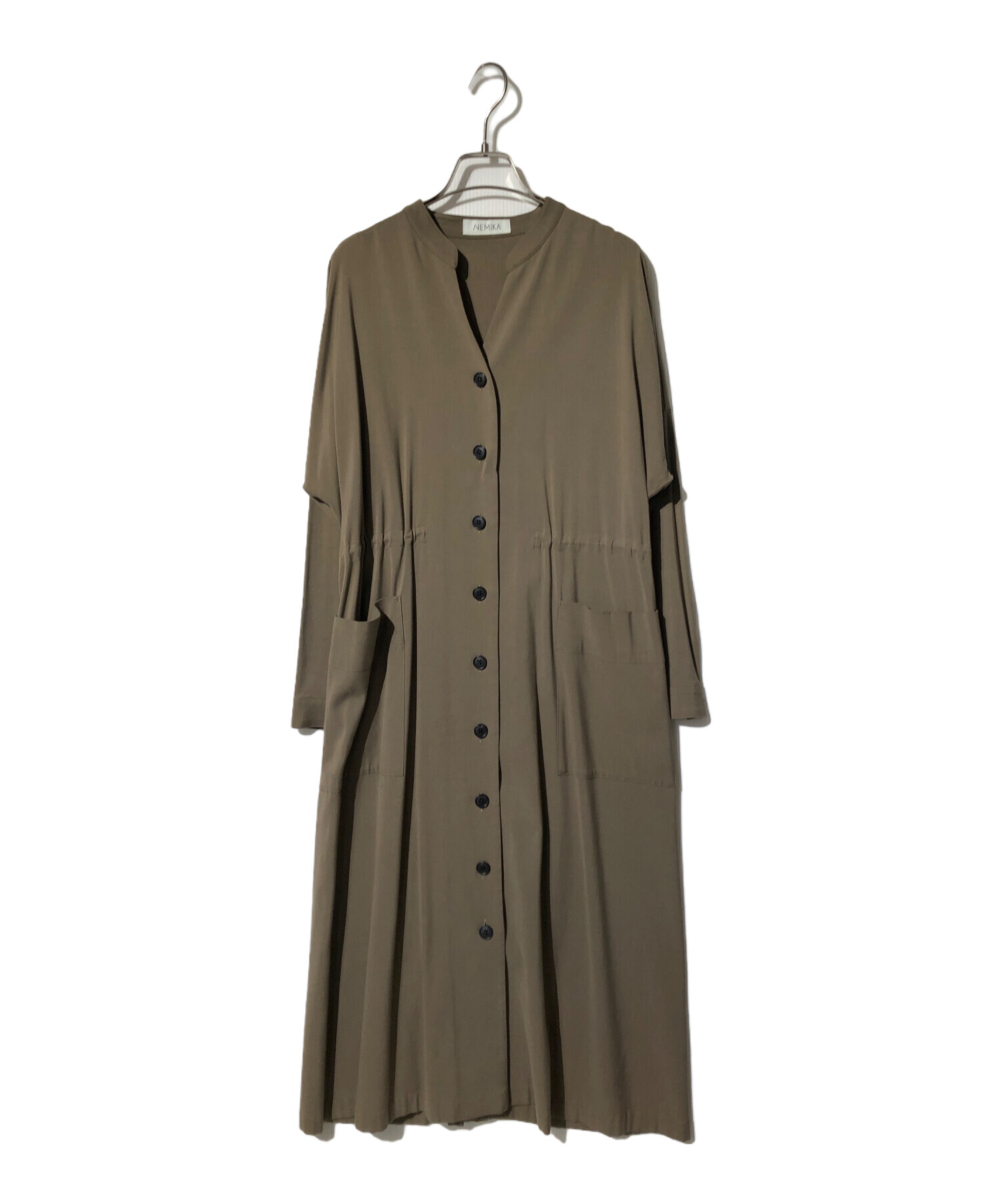 中古・古着通販】NEMIKA (ネミカ) スキッパー シャツ ワンピース  