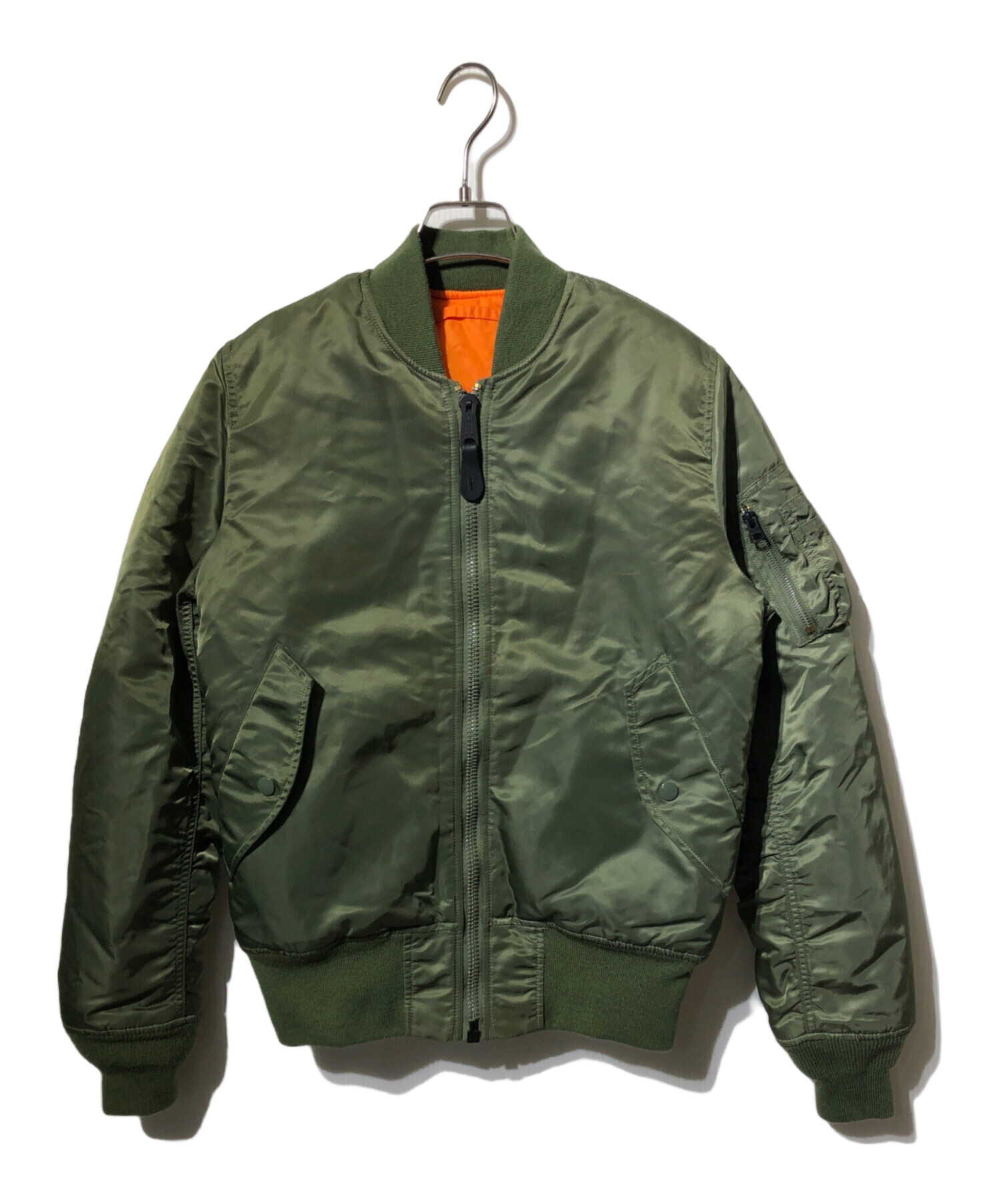 中古・古着通販】ALPHA (アルファ) MA-1ジャケット オリーブ サイズ:S
