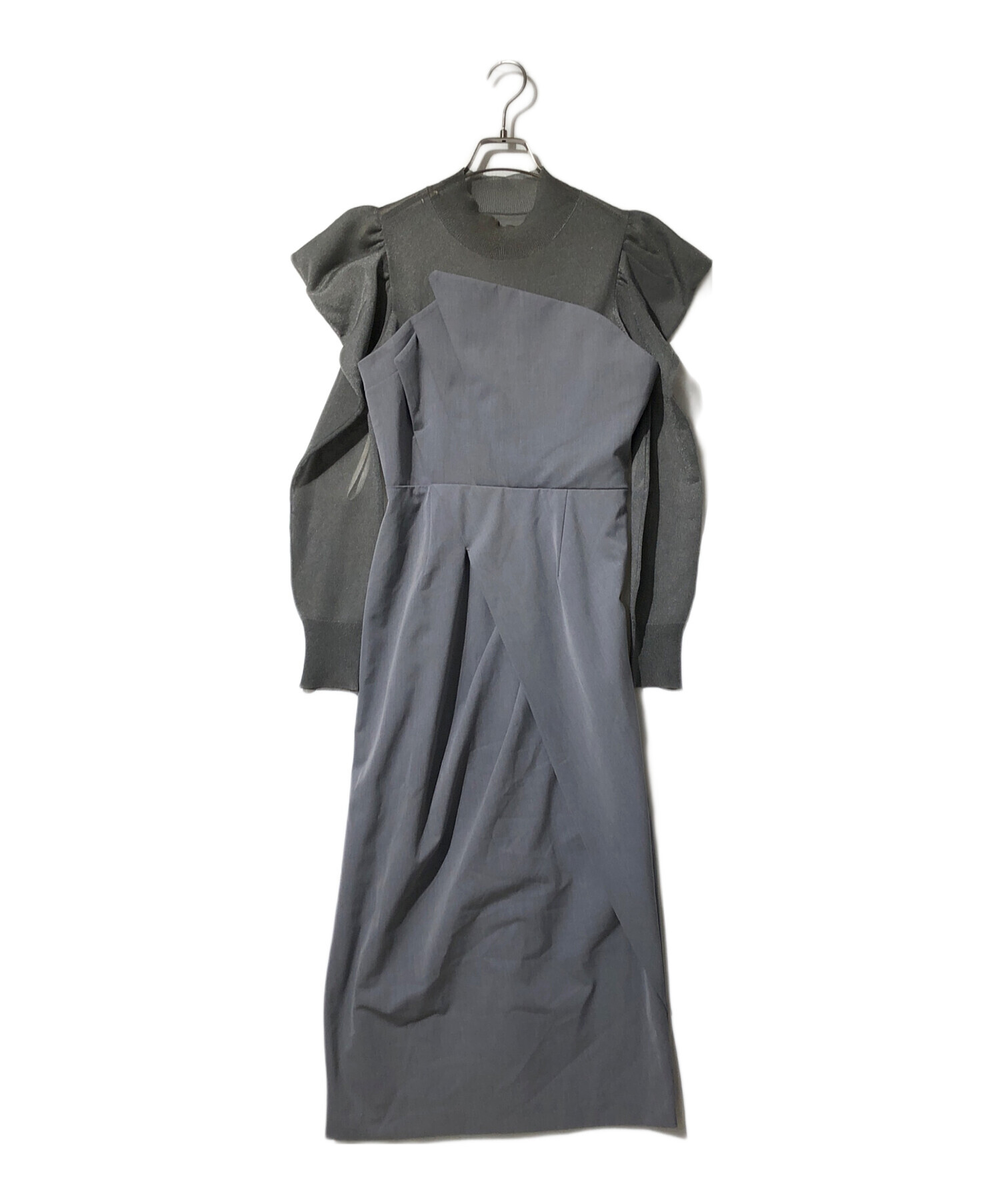 中古・古着通販】FRAY ID (フレイ アイディー) シアーニットコンビ