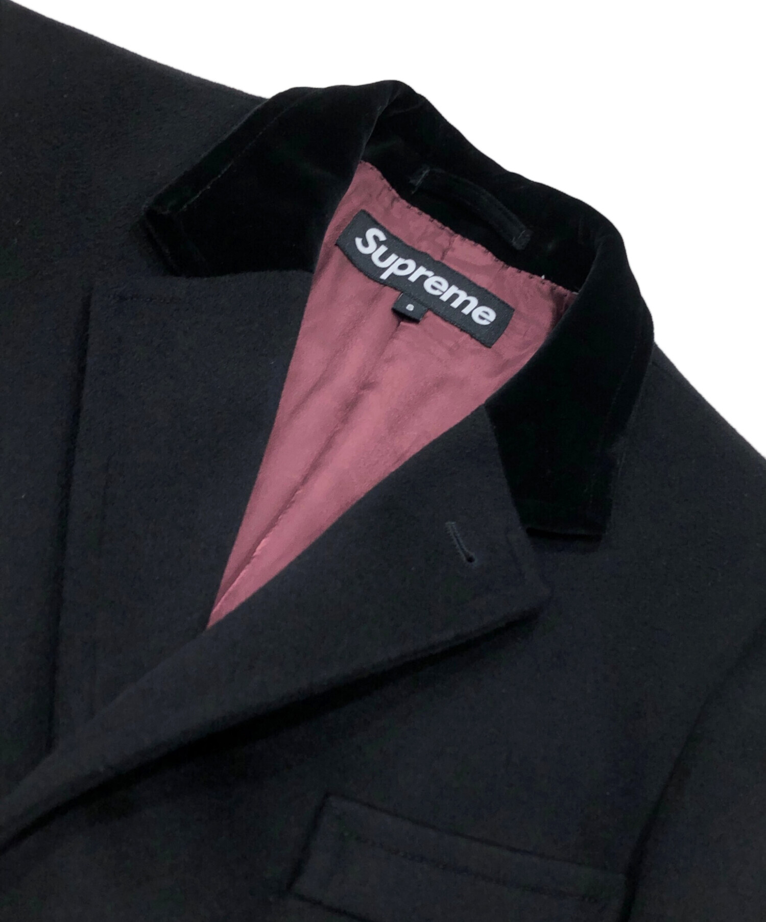 中古・古着通販】SUPREME (シュプリーム) Chesterfield coat ブラック