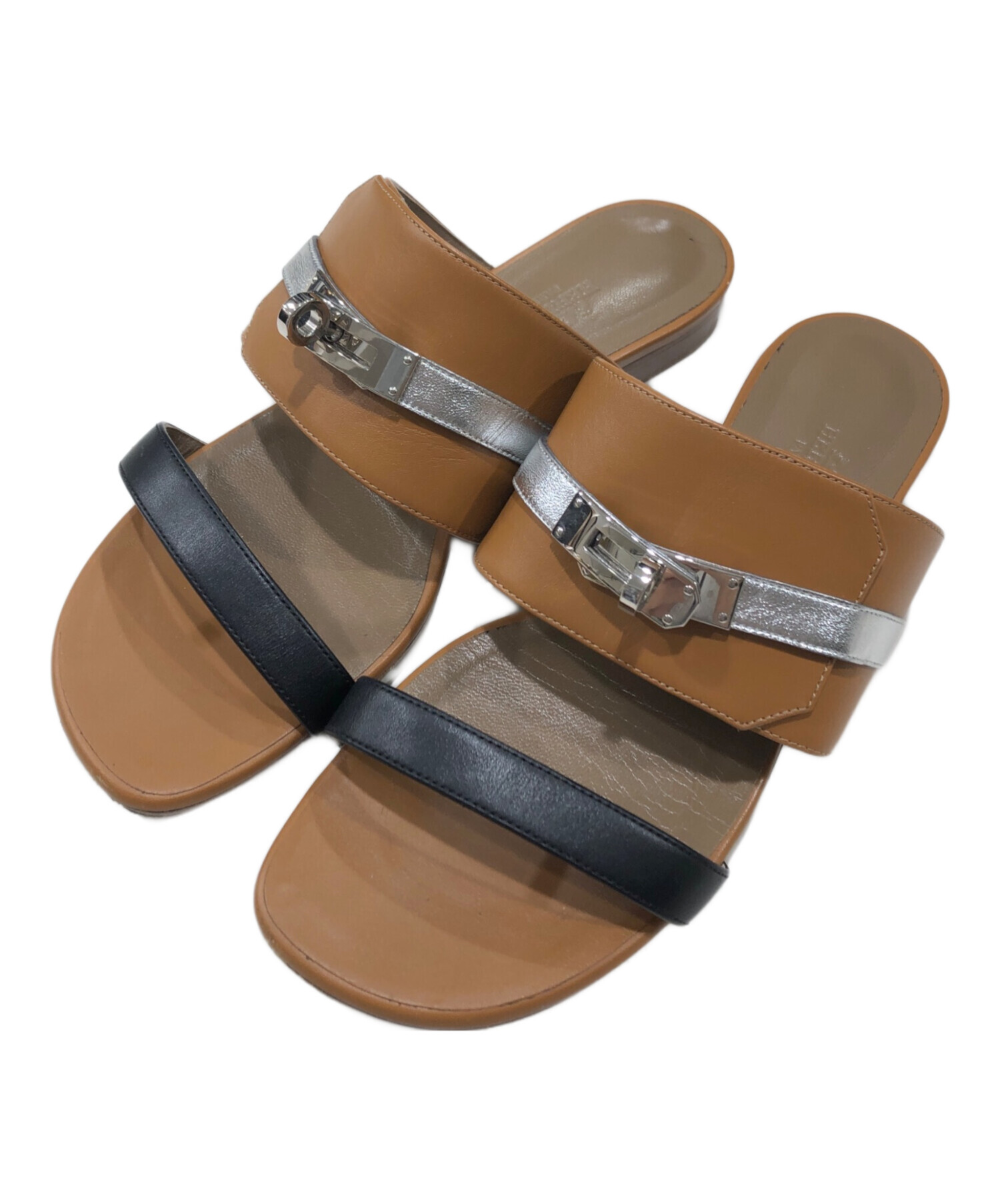 エルメス ケリー サンダル size36 レディース 黒 11127