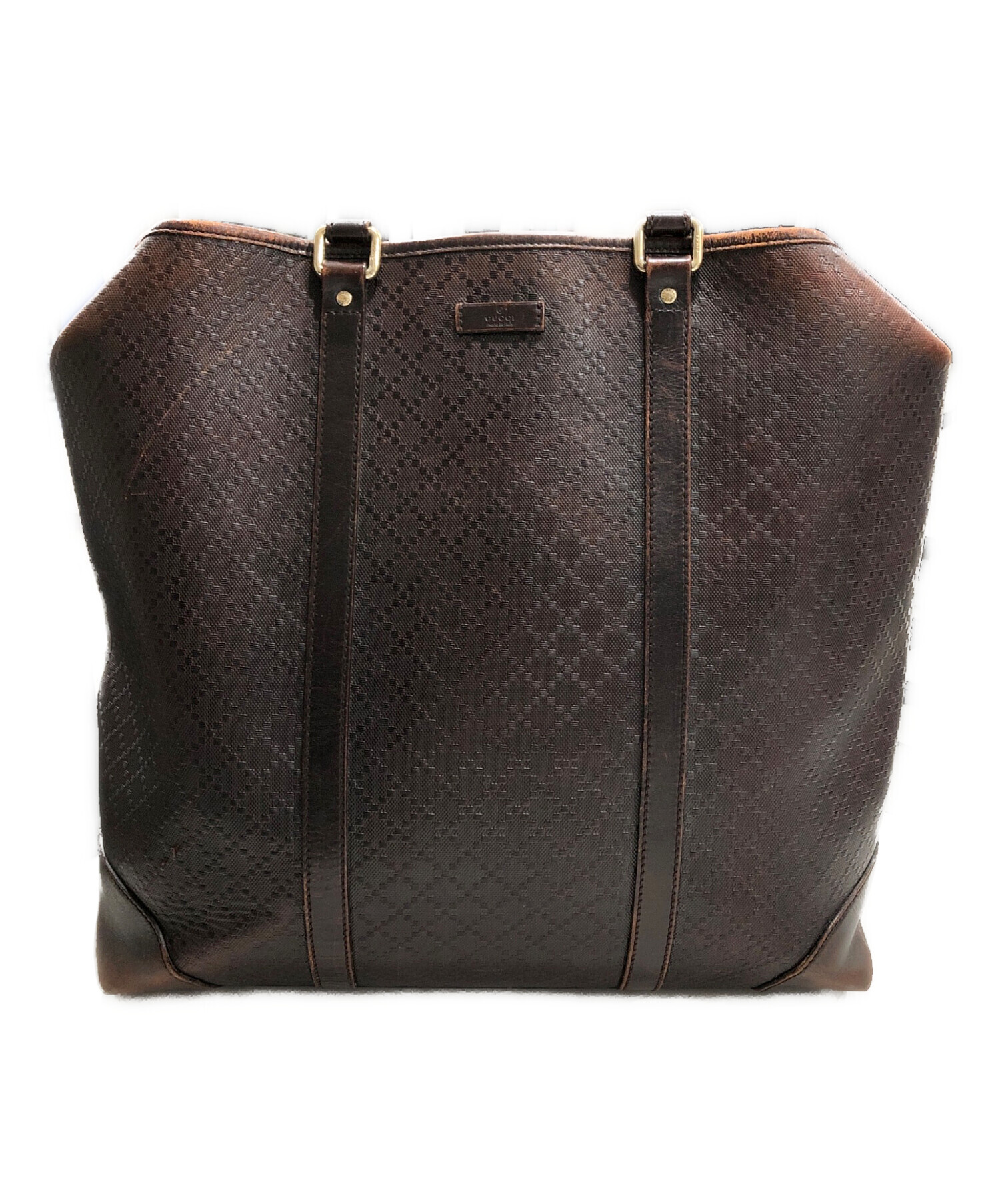 中古・古着通販】GUCCI (グッチ) ディアマンテ-トートバッグ ブラウン 