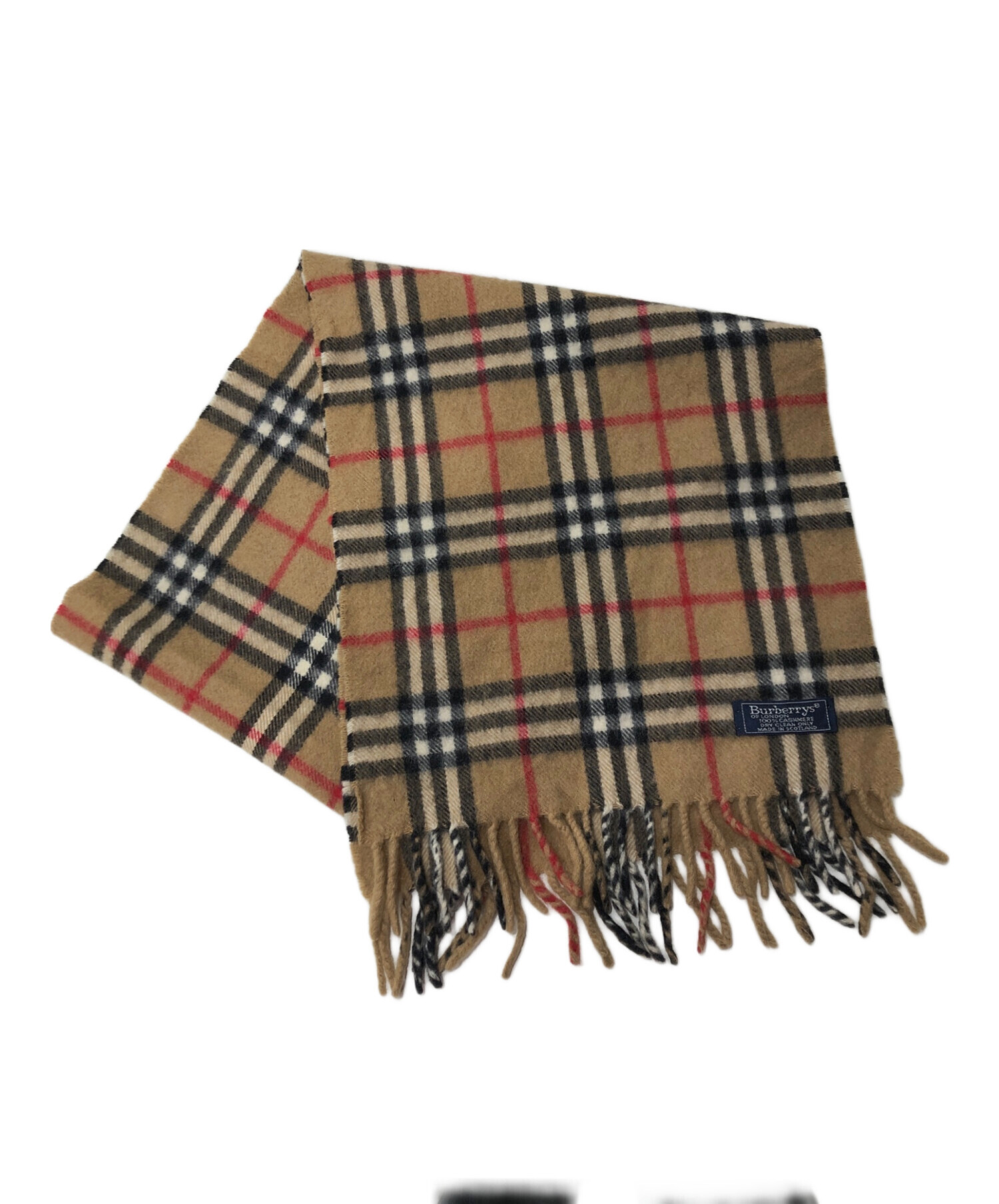 バーバリーズ　カシミヤマフラー　ノバチェック　ベージュ　ほぼ未使用 中古・古着通販】Burberry's (バーバリーズ) ノバチェックカシミヤ