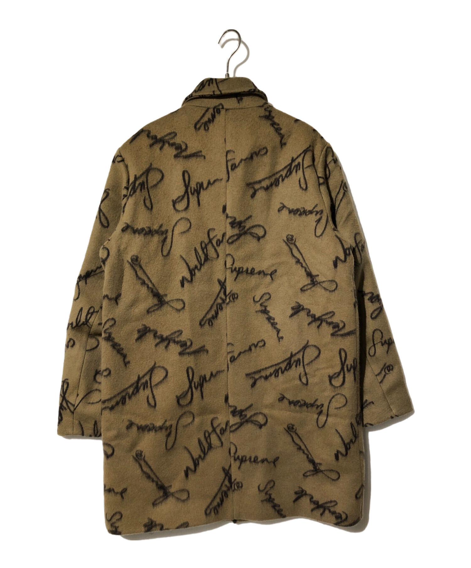 ジャケット・アウター Supreme script logos wool overcoat 中古・古着通販】SUPREME (シュプリーム) Script Logos Wool Overcoat