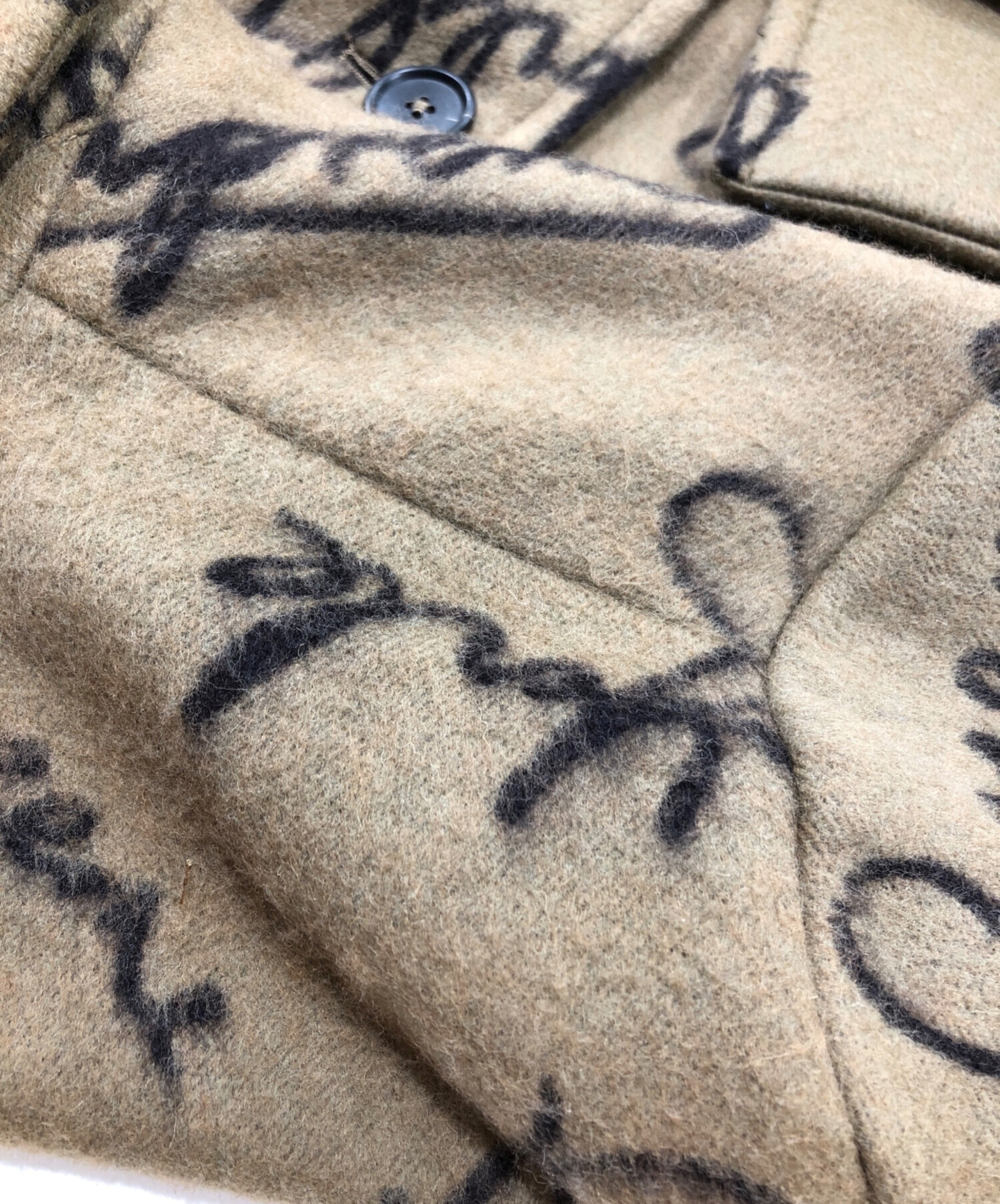 中古・古着通販】SUPREME (シュプリーム) Script Logos Wool Overcoat
