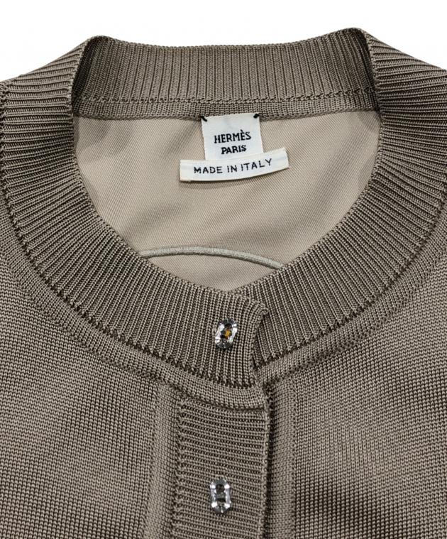 HERMES エルメス 冬の郵便馬車 ツイルレーヌ カーディガン 40 HERMES（エルメス） マルジェラ期 ツイルレーヌ カーディガン シルク