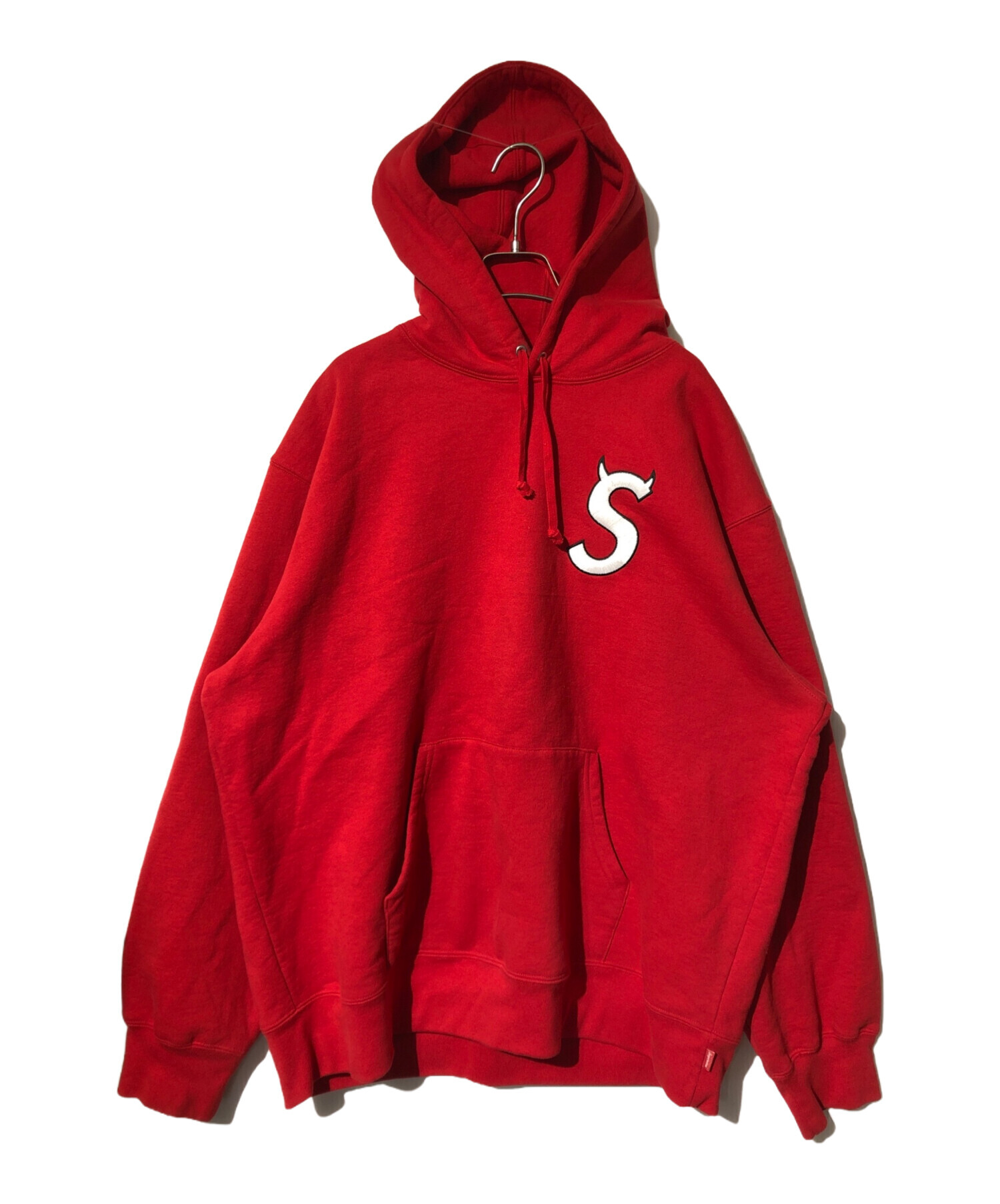 Supreme シュプリーム パーカー S 赤 【古着】【中古】 中古・古着通販】SUPREME (シュプリーム) S Logo Hooded Sweatshirt