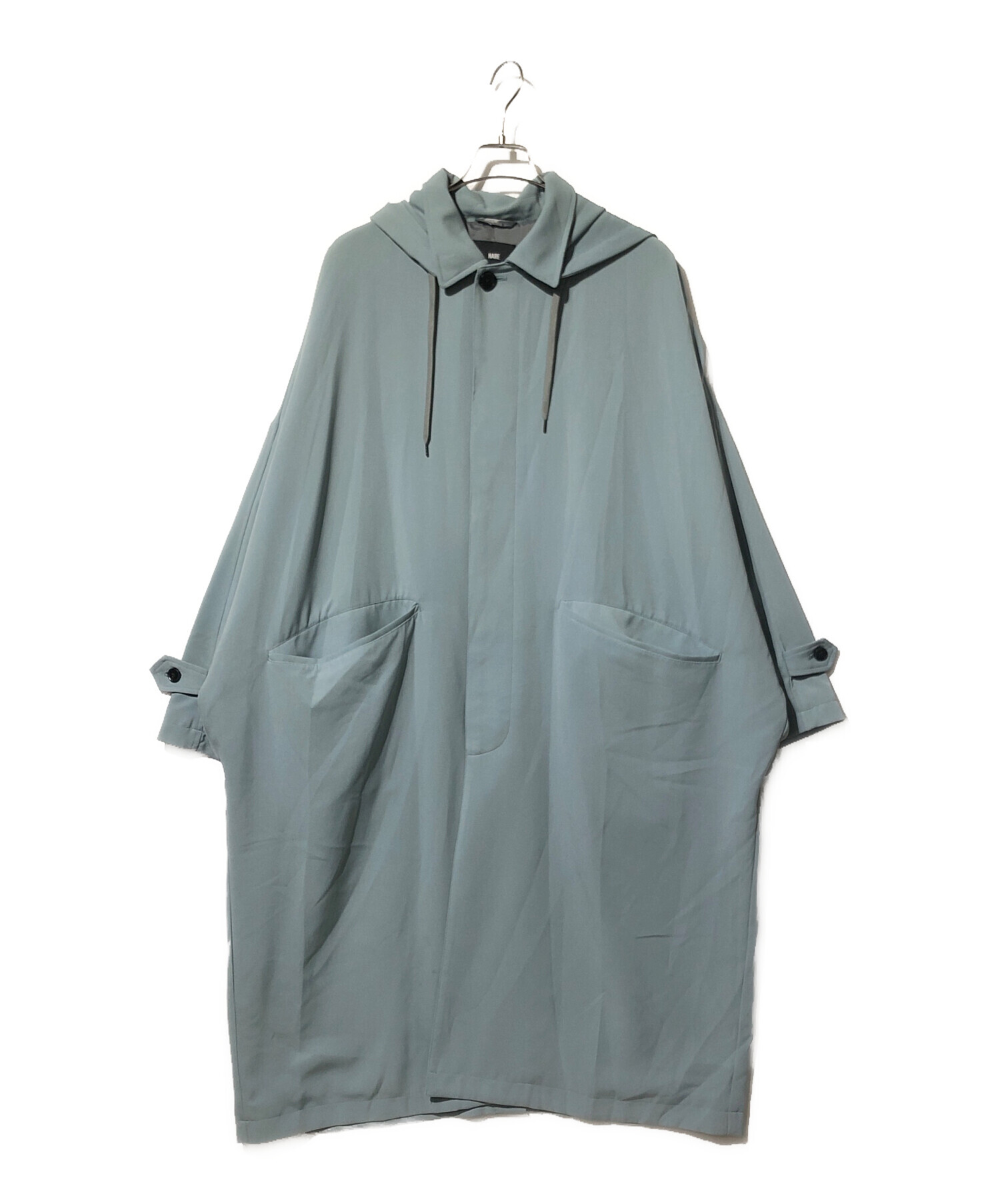 中古・古着通販】HARE (ハレ) フーデッドコート ブルー サイズ:M 