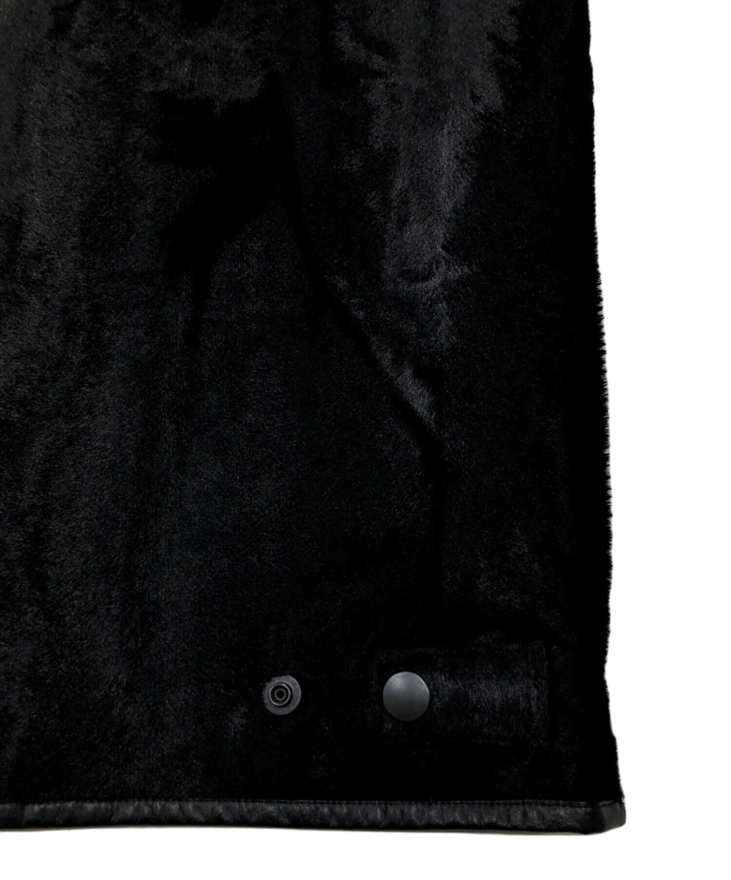 中古・古着通販】YOKE (ヨーク) VELVET FRONT ZIP VEST ブラック 