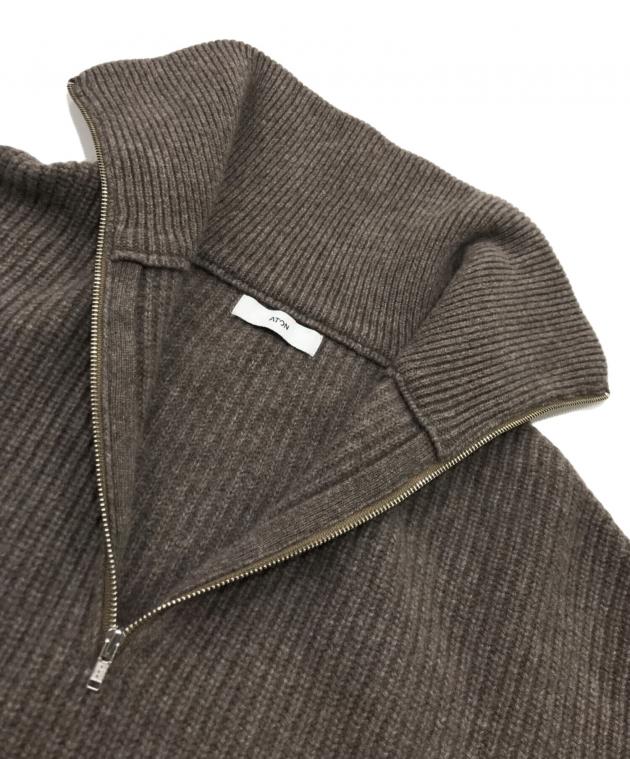 中古・古着通販】ATON (エイトン) ウールカシミヤハーフジップニット