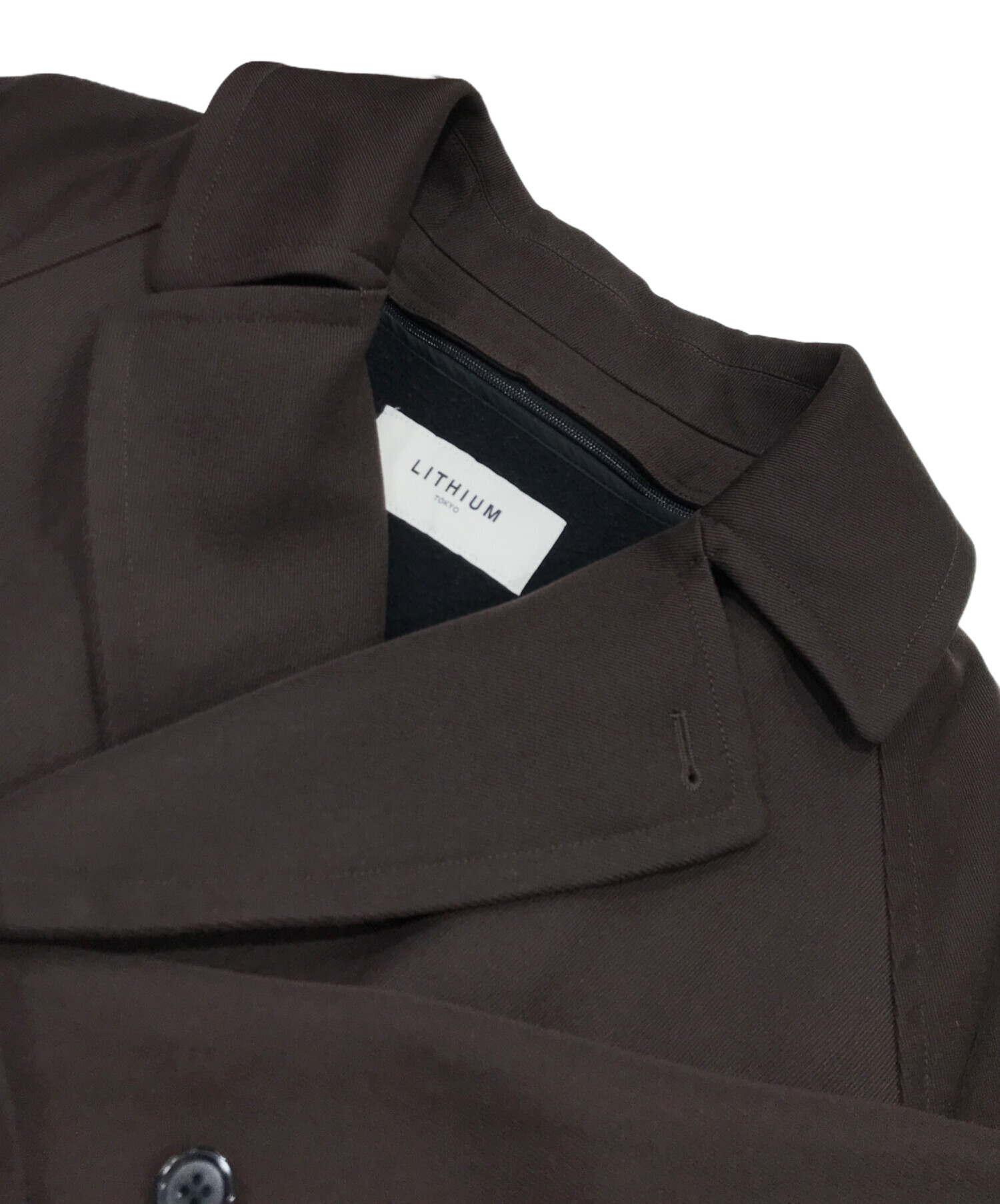 中古・古着通販】LITHIUM (リチウム) WOOL GABARDINE TIELOCKEN COAT