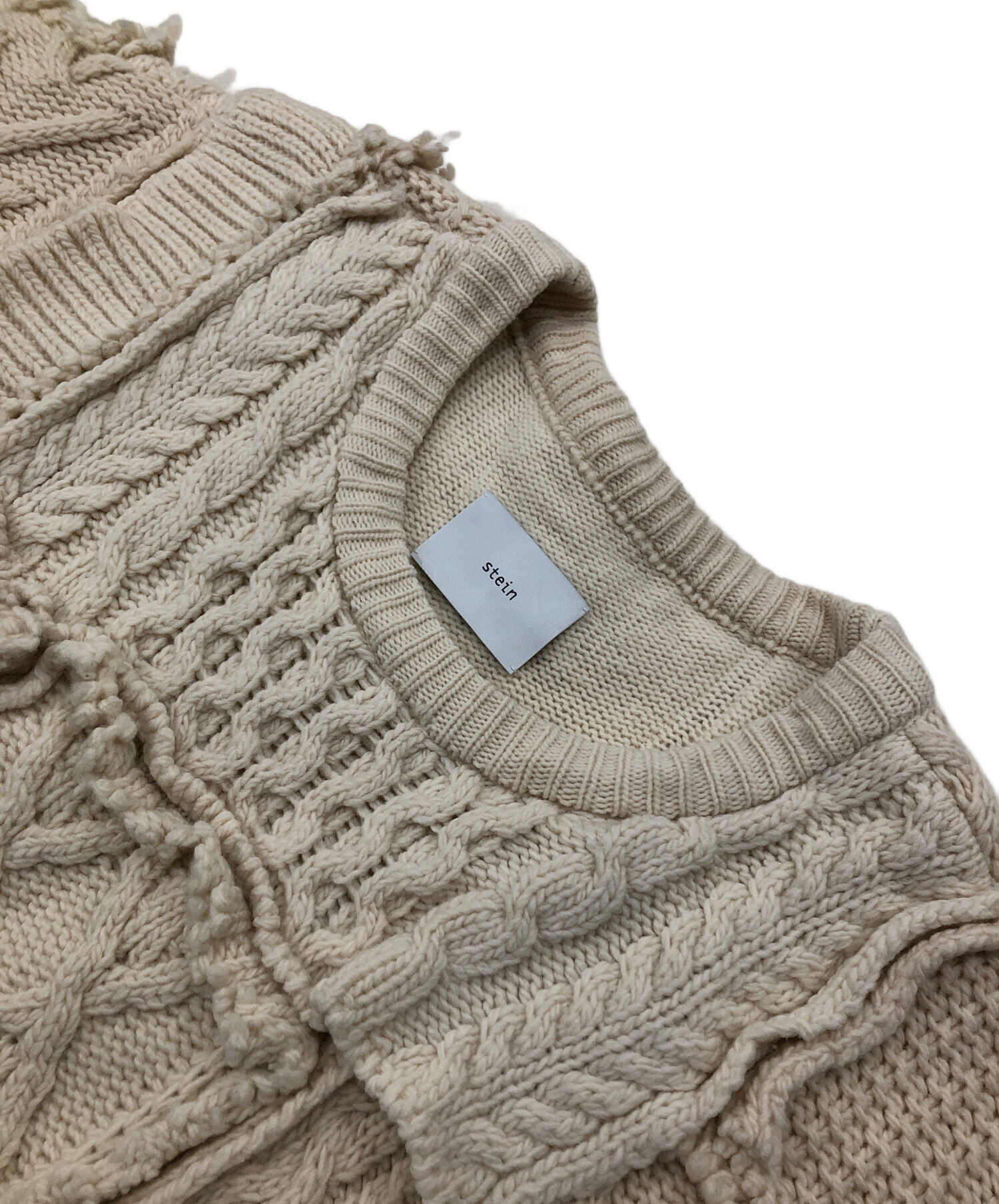 中古・古着通販】stein (シュタイン) OVERSIZED INTERLACED CABLE KNIT
