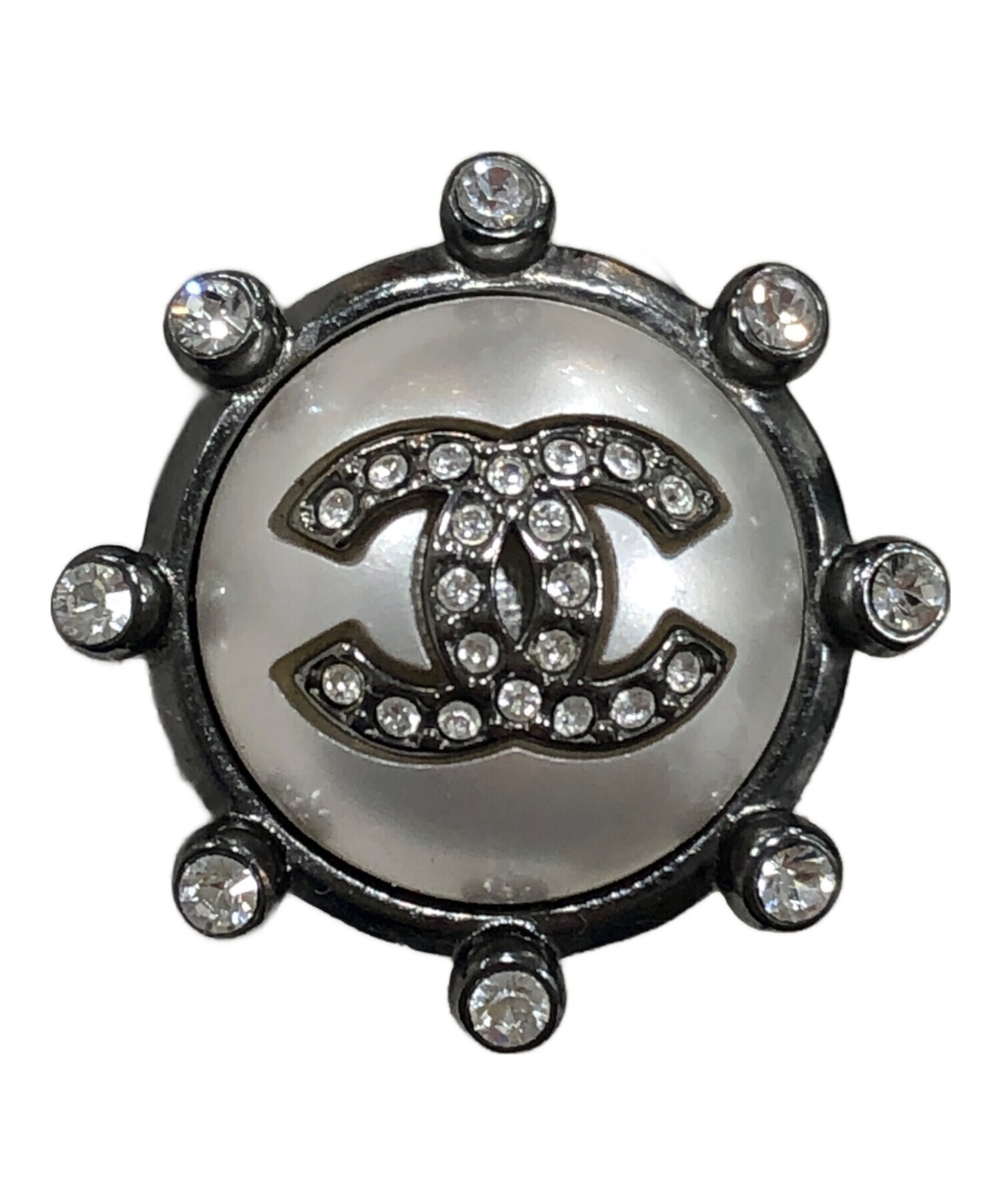 中古・古着通販】CHANEL (シャネル) ココマーク×ラインストーンピアス