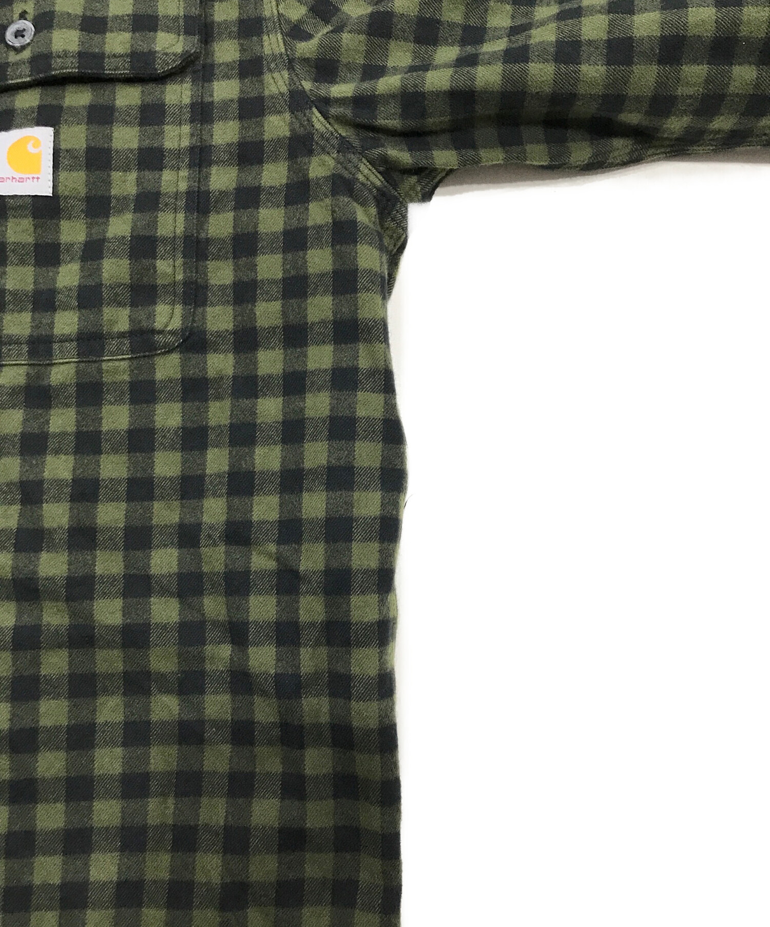 中古・古着通販】CarHartt (カーハート) チェックネルシャツ カーキ