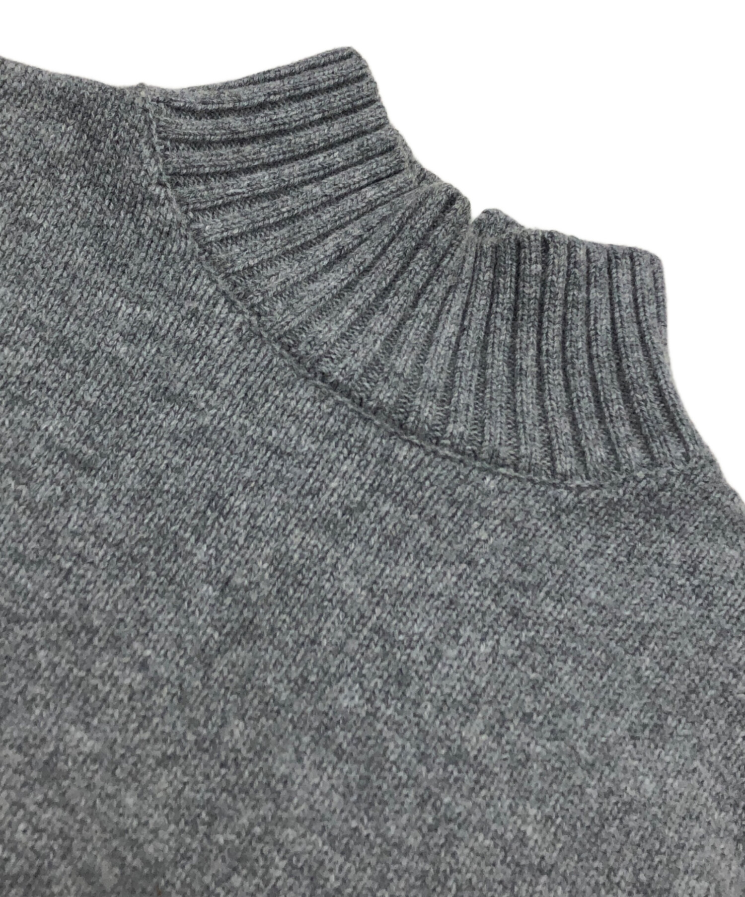 中古・古着通販】CINOH (チノ) OVER SIZE HI NECK KNIT グレー サイズ