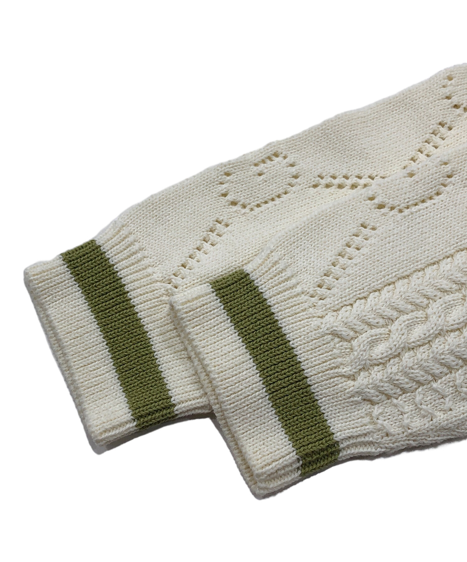 中古・古着通販】GUCCI (グッチ) ケーブルニット ベージュ サイズ:12