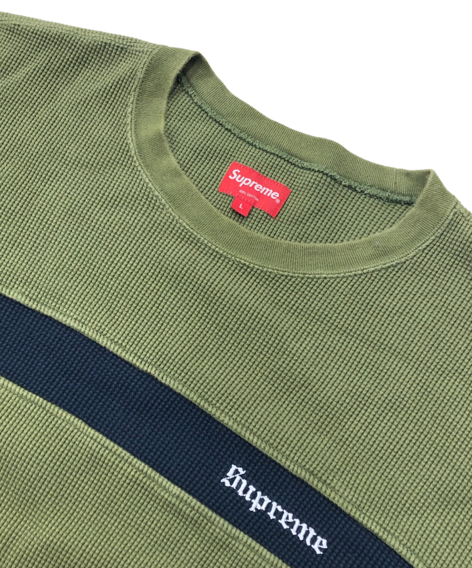 中古・古着通販】Supreme (シュプリーム) Panel Stripe Waffle Thermal 