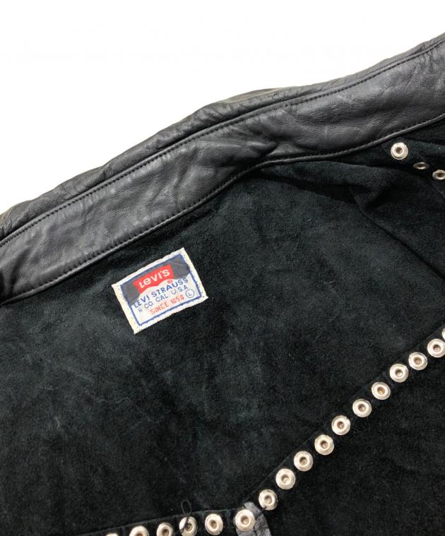 中古・古着通販】LEVI'S (リーバイス) スタッズ レザーベスト ブラック