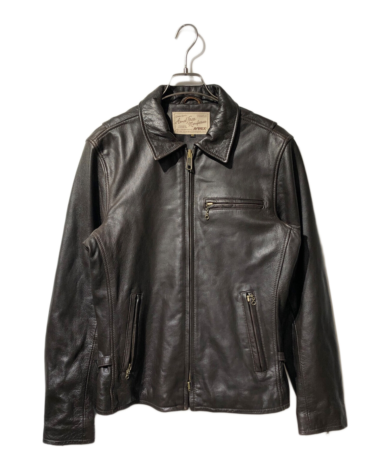 AVIREX アヴィレックス レザージャケット Schott アウターブラウン