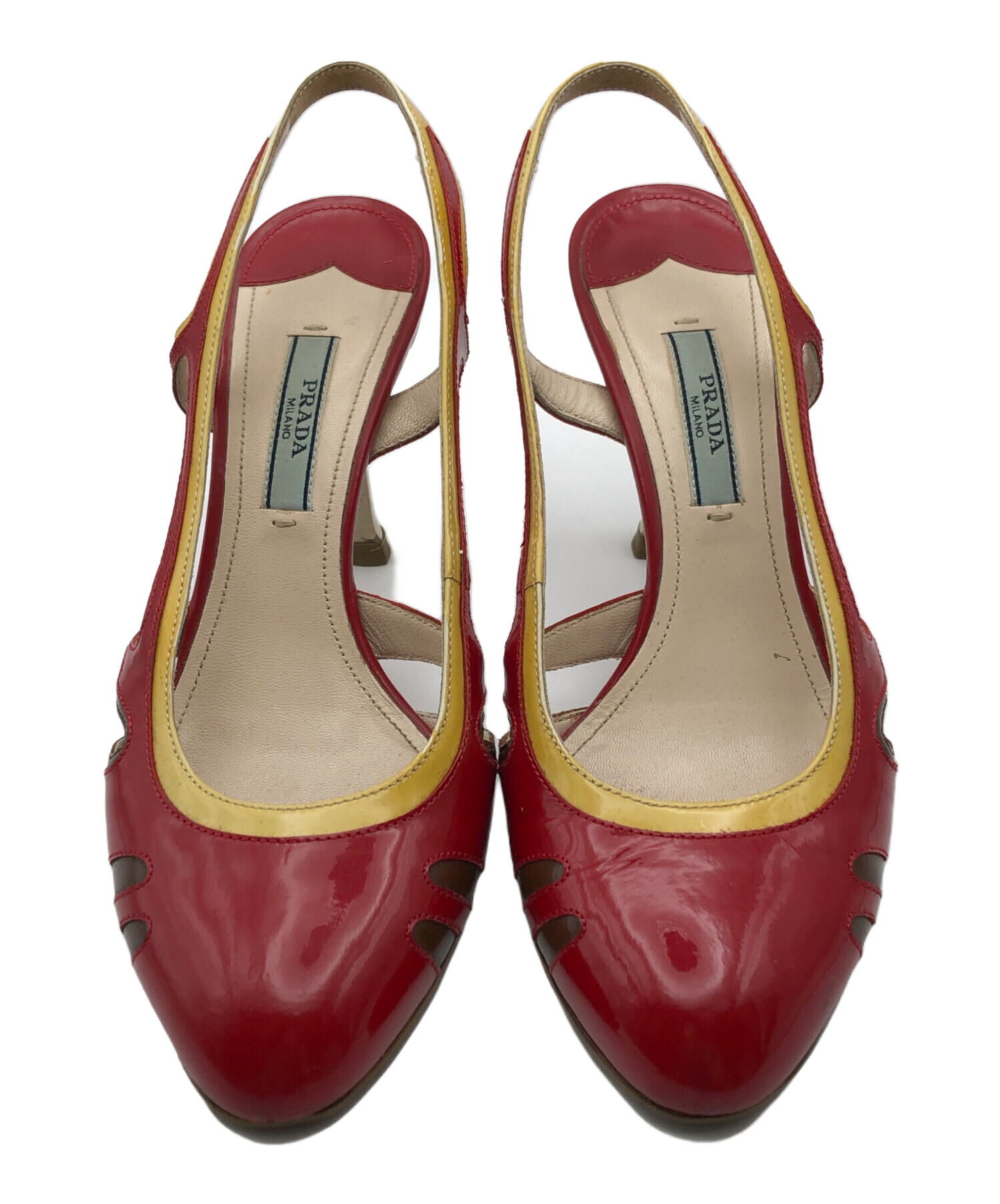 中古・古着通販】PRADA (プラダ) ミュールサンダル レッド サイズ:36 