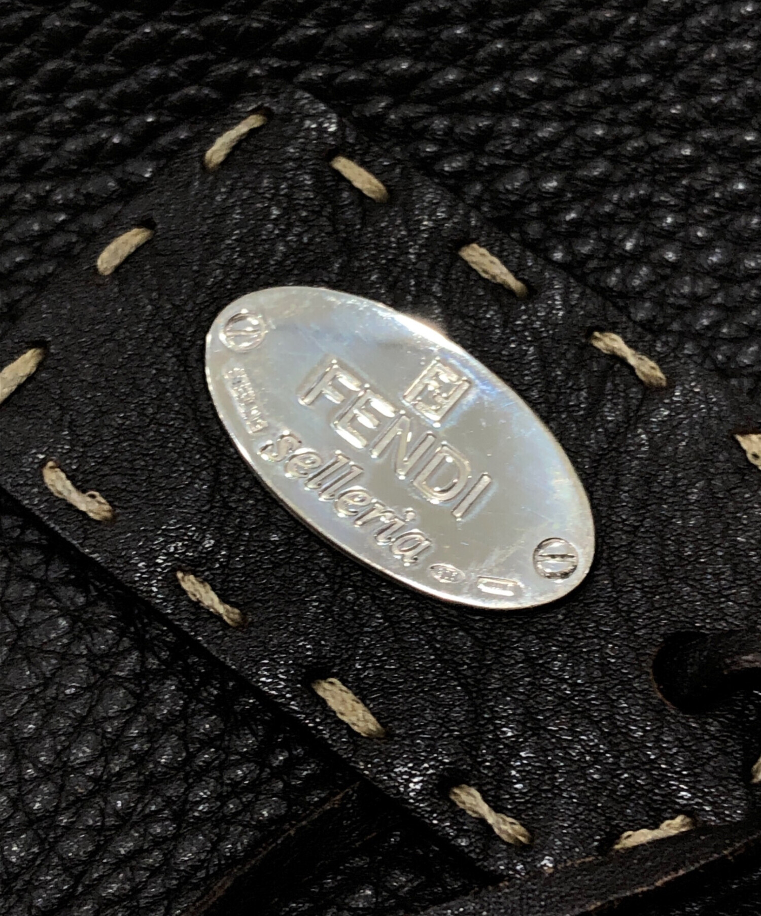中古・古着通販】FENDI (フェンディ) レザートートバッグ ブラウン  