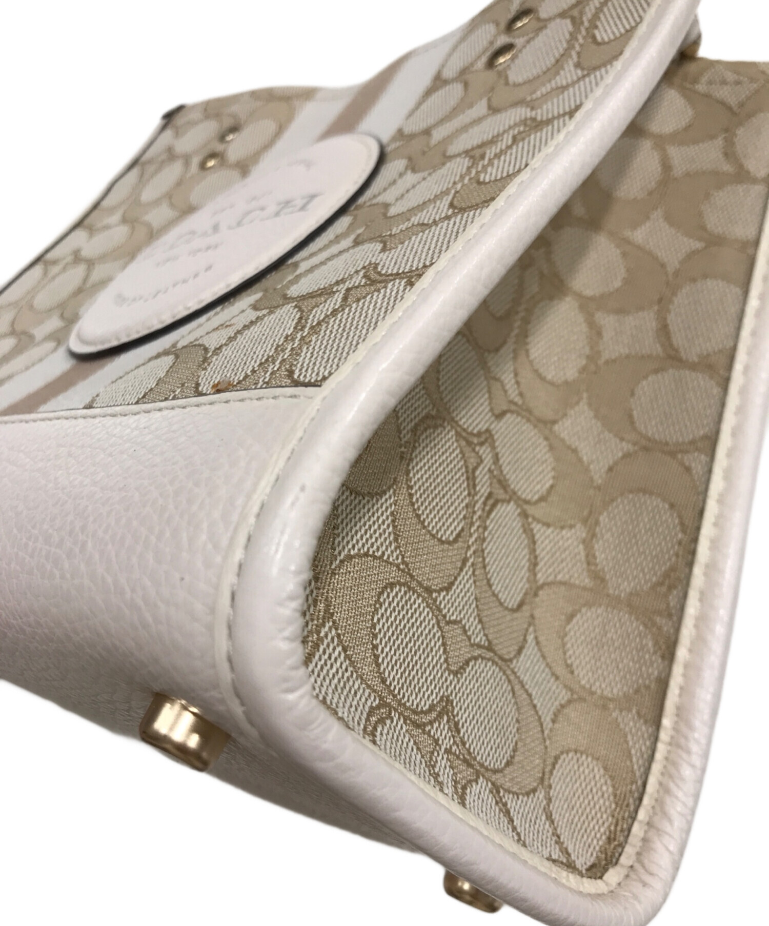 中古・古着通販】COACH (コーチ) 2WAYバッグ ベージュ｜ブランド・古着  