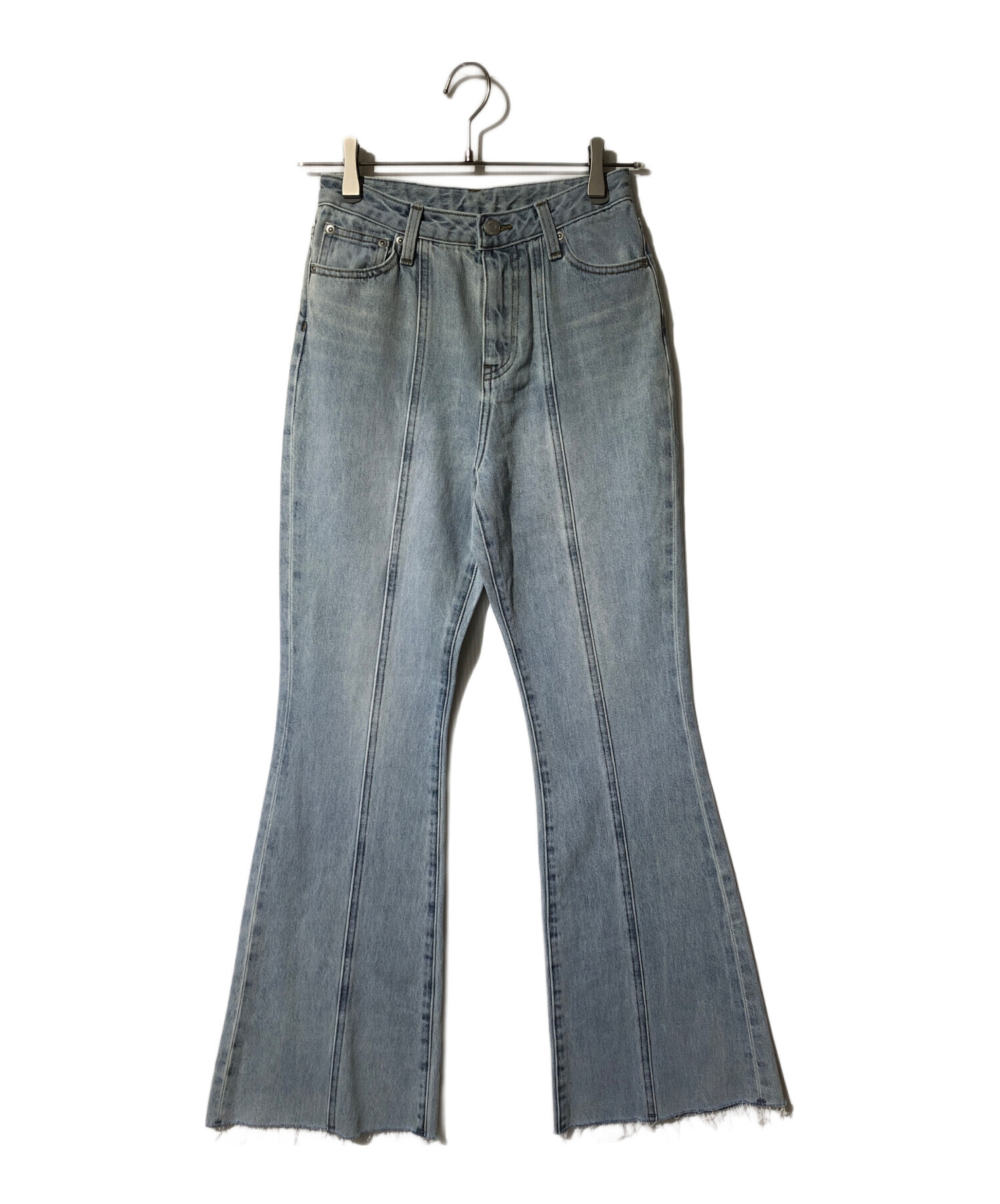 アニュアンス　センターシームセミフレアデニム　インディゴ Sサイズ アニュアンス anuans センターシームセミフレアデニム （INDIGO