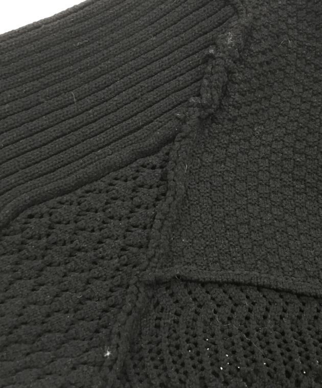 中古・古着通販】PERVERZE (パーバーズ) Patch Knit Top ブラック