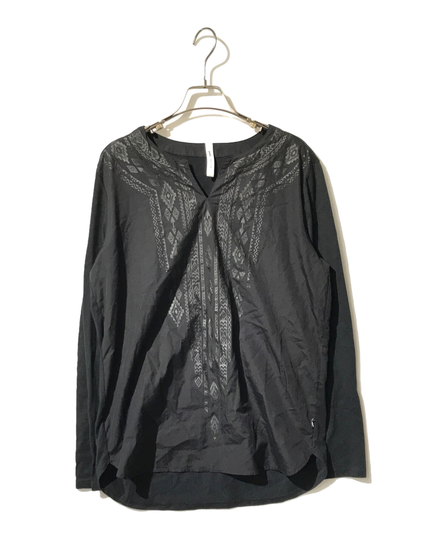 中古・古着通販】glamb (グラム) 切替カットソー ブラック サイズ:1 