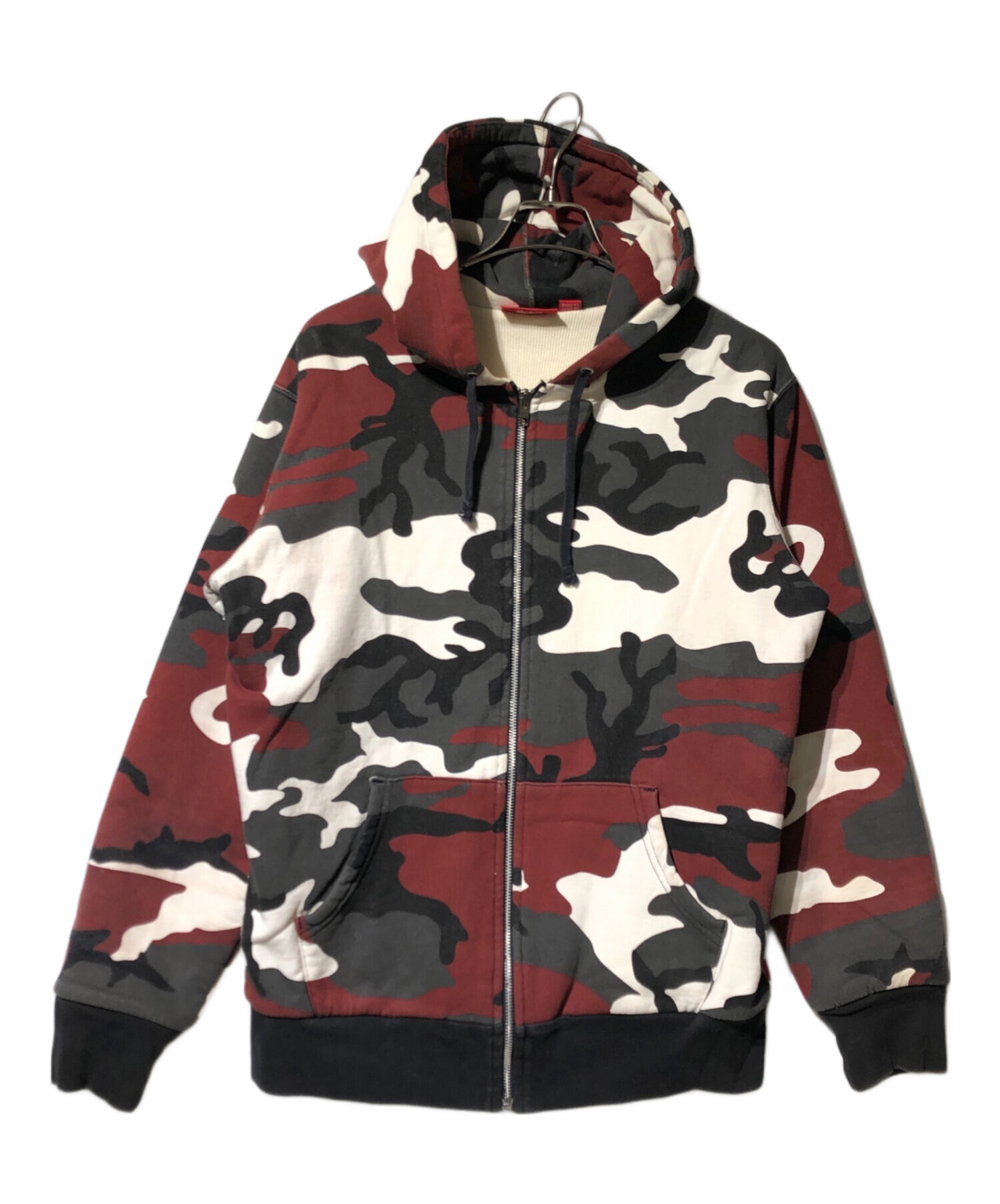中古・古着通販】SUPREME (シュプリーム) カモフラPOパーカー レッド