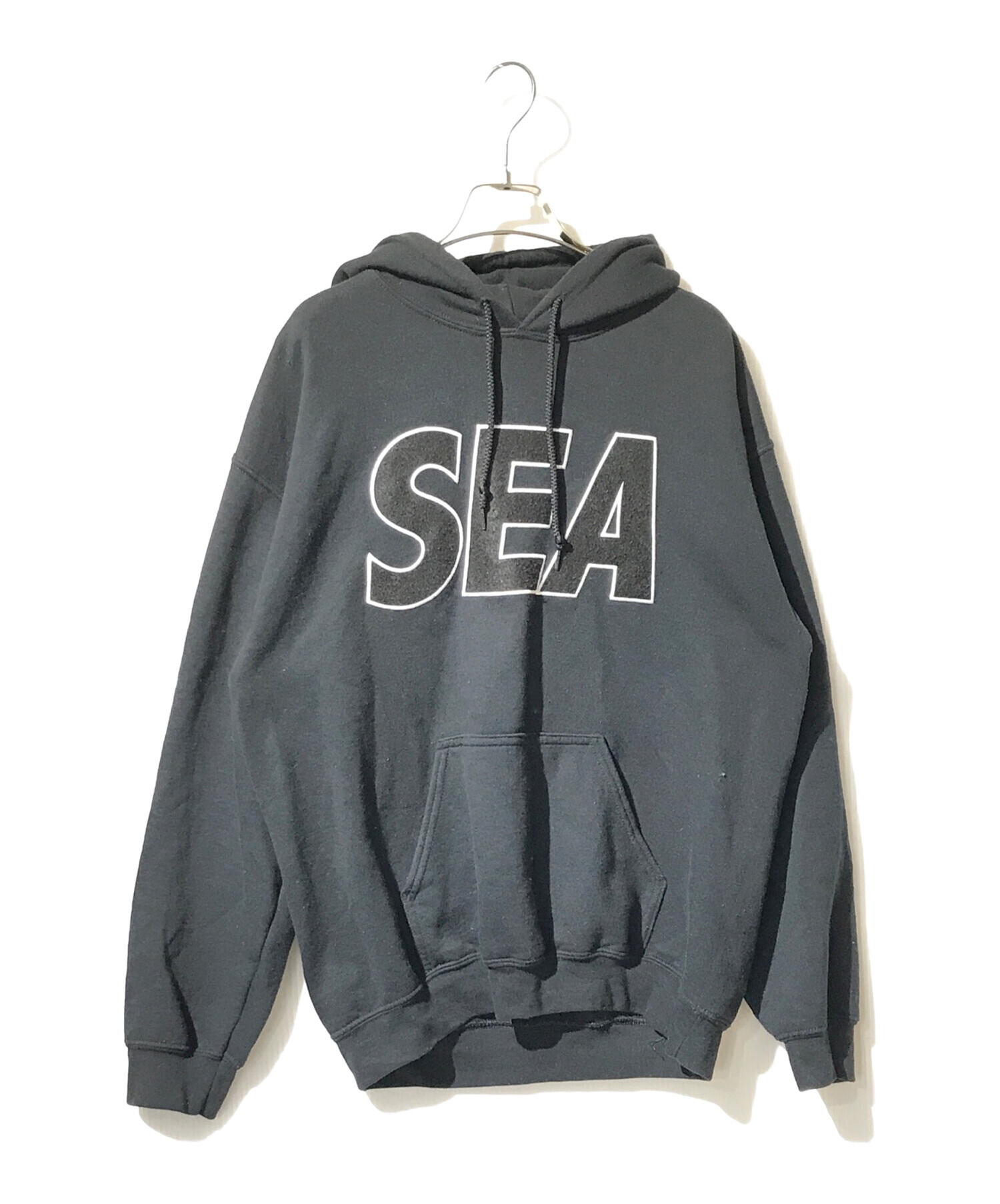 wind and sea ロゴ刺繍 ウィダンシーグレー パーカー wind and sea ロゴ刺繍 ウィダンシーグレー パーカー