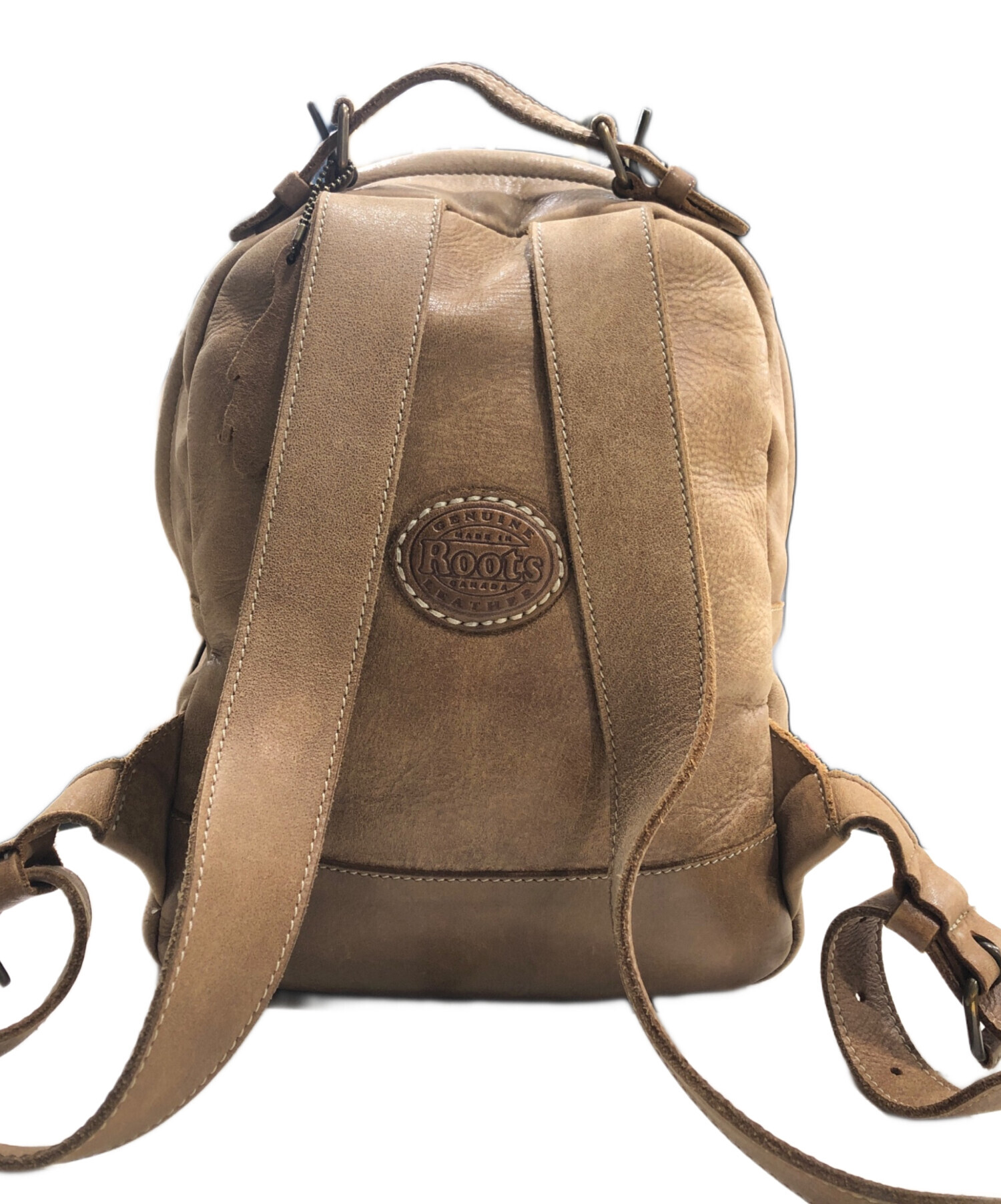 中古・古着通販】Roots (ルーツ) レザーリュック ブラウン｜ブランド