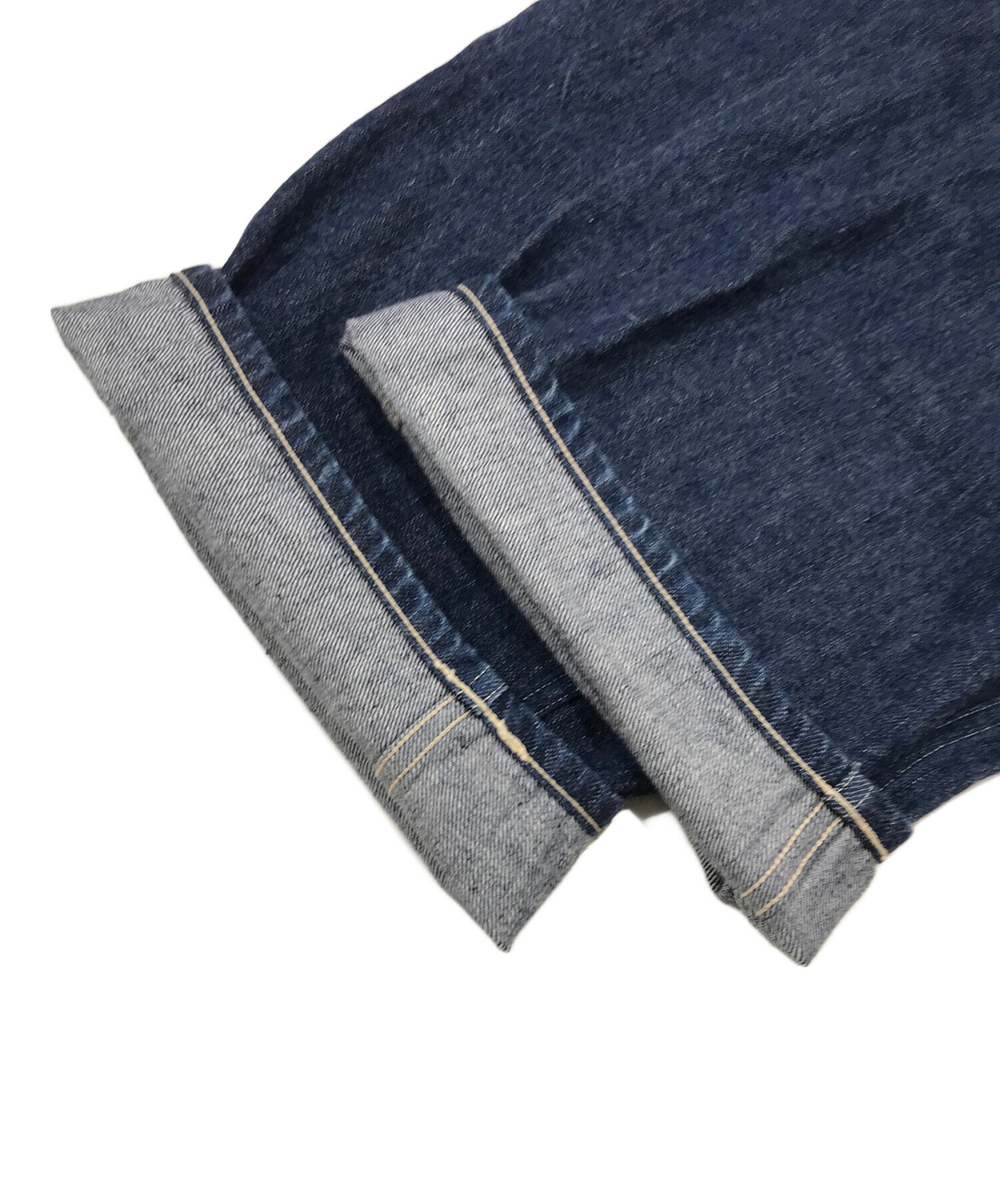 中古・古着通販】COMOLI (コモリ) ベルテッドデニムパンツ インディゴ 