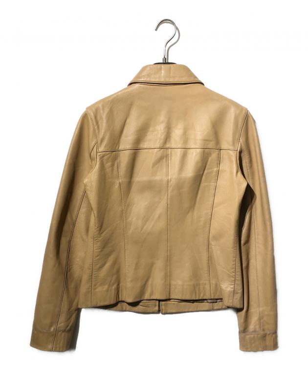 BURBERRY BLACK LABEL ライトベージュ レザーアウター L 中古・古着通販】BURBERRY BLUE LABEL (バーバリーロンドンブルー