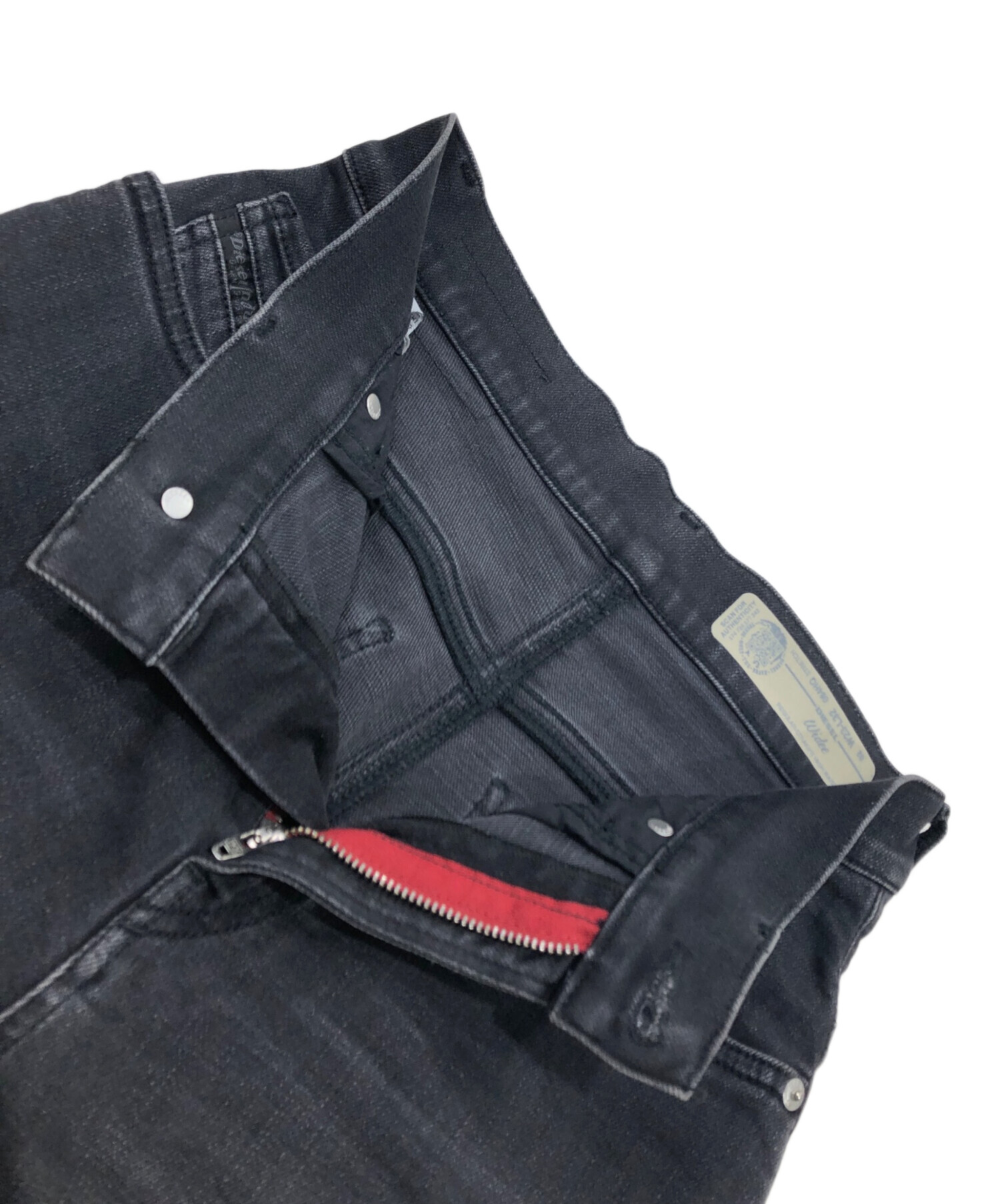 中古・古着通販】DIESEL (ディーゼル) WIDEEブラックデニムパンツ