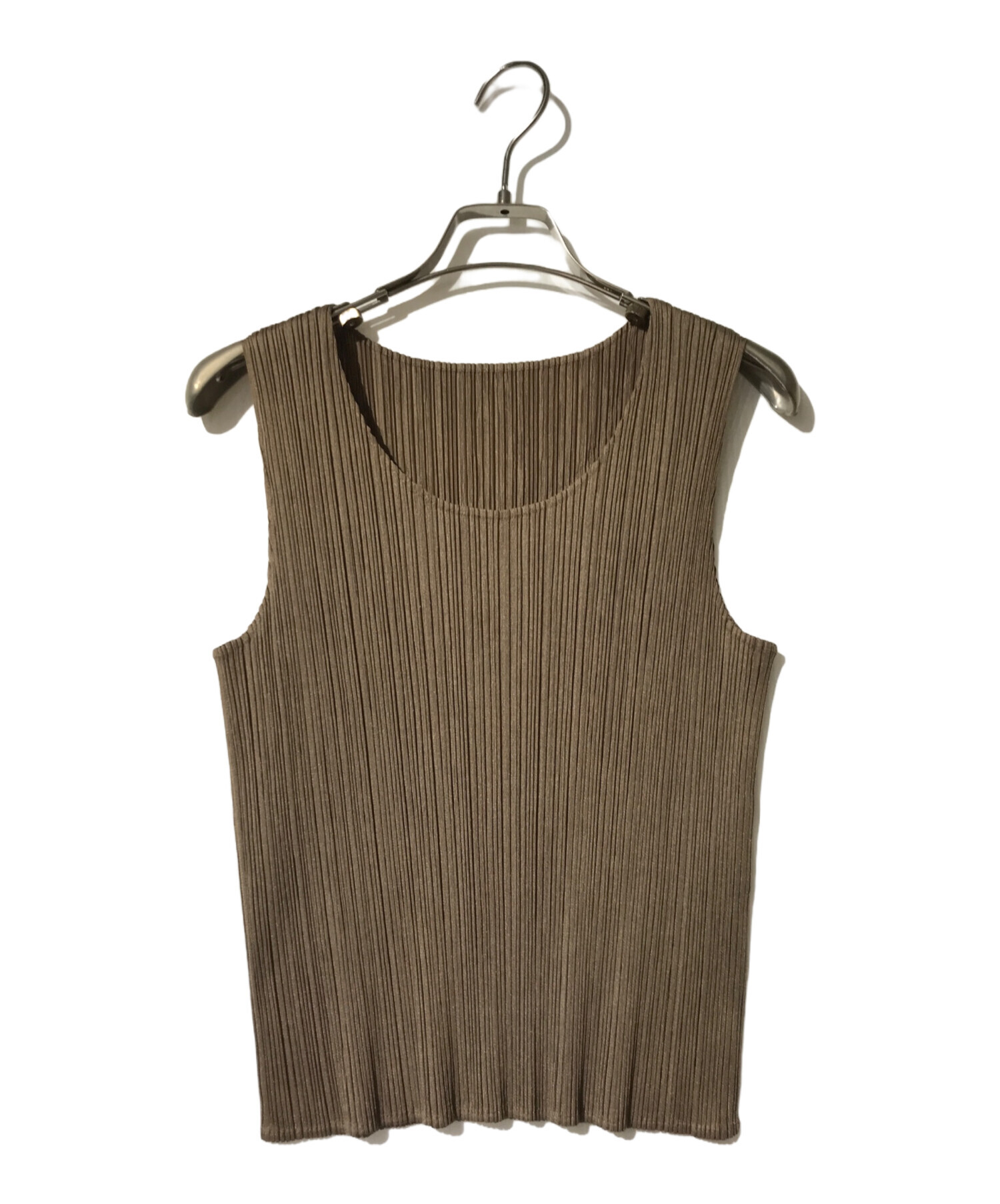 未使用品 希少柄 イッセイミヤケ ロングジレ ベスト ノースリーブ