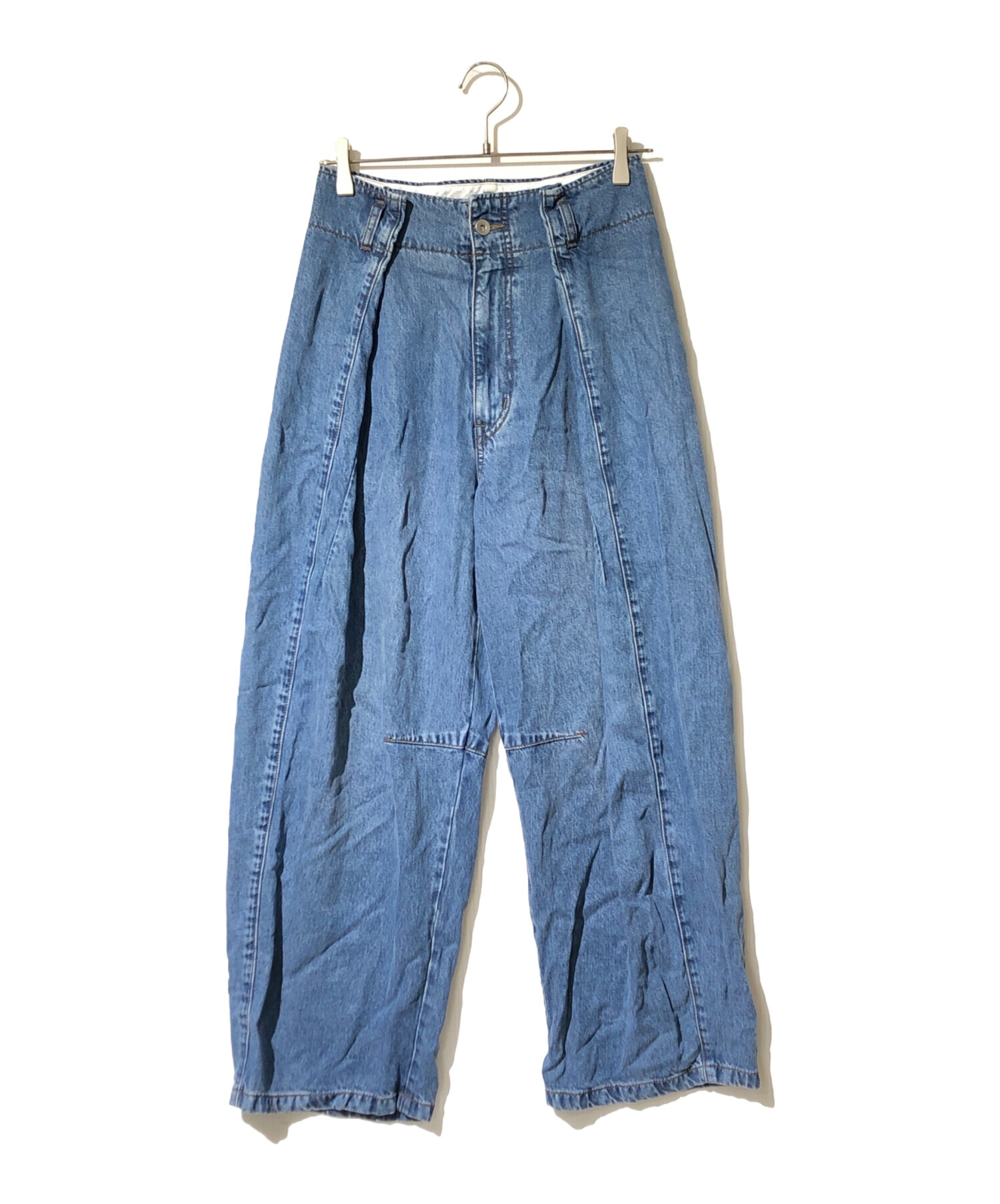 NOBLE スージングデニムフォルムタックPT 38 ノーブル NOBLE 《26SS