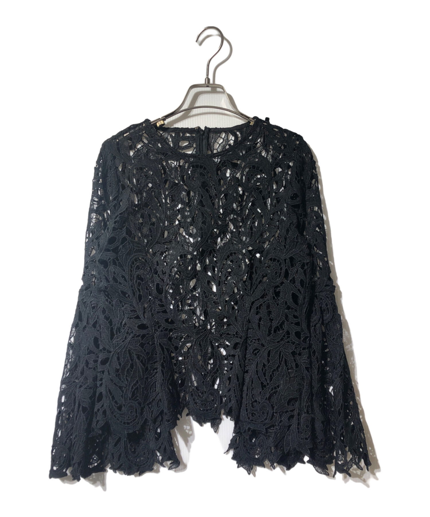 中古・古着通販】anuans (アニュアンス) スカラレースフレアスリーブ