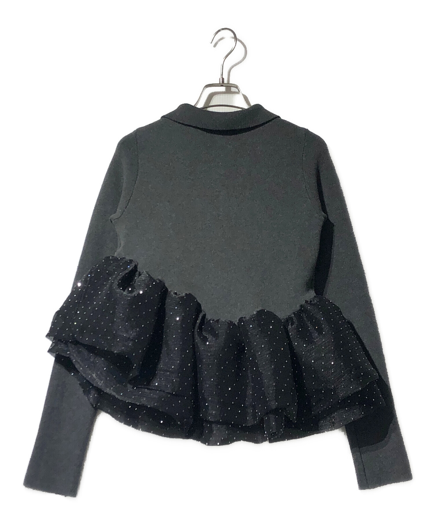 中古・古着通販】Bibiy. (ビビィ) LISA PEPURAMU KNIT グレー サイズ:F
